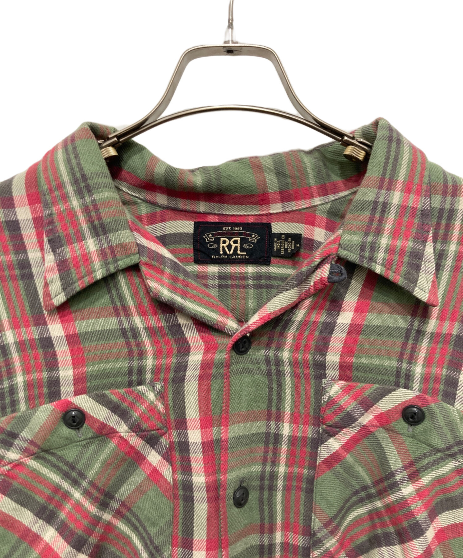 中古・古着通販】RRL (ダブルアールエル) チェックツイルキャンプ 
