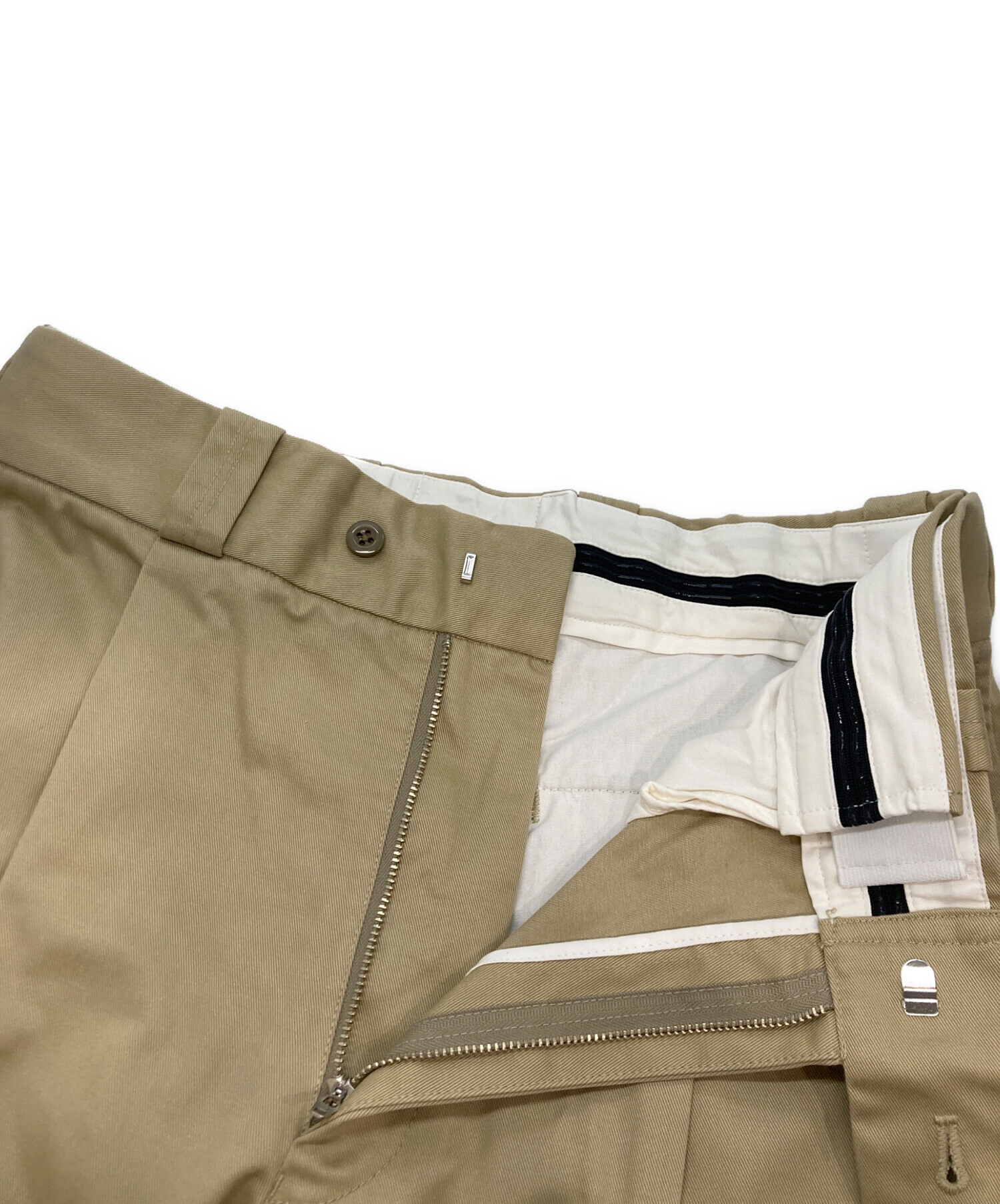 中古・古着通販】CAHLUMN (カウラム) TC Twill 1 Tuck Pants ベージュ