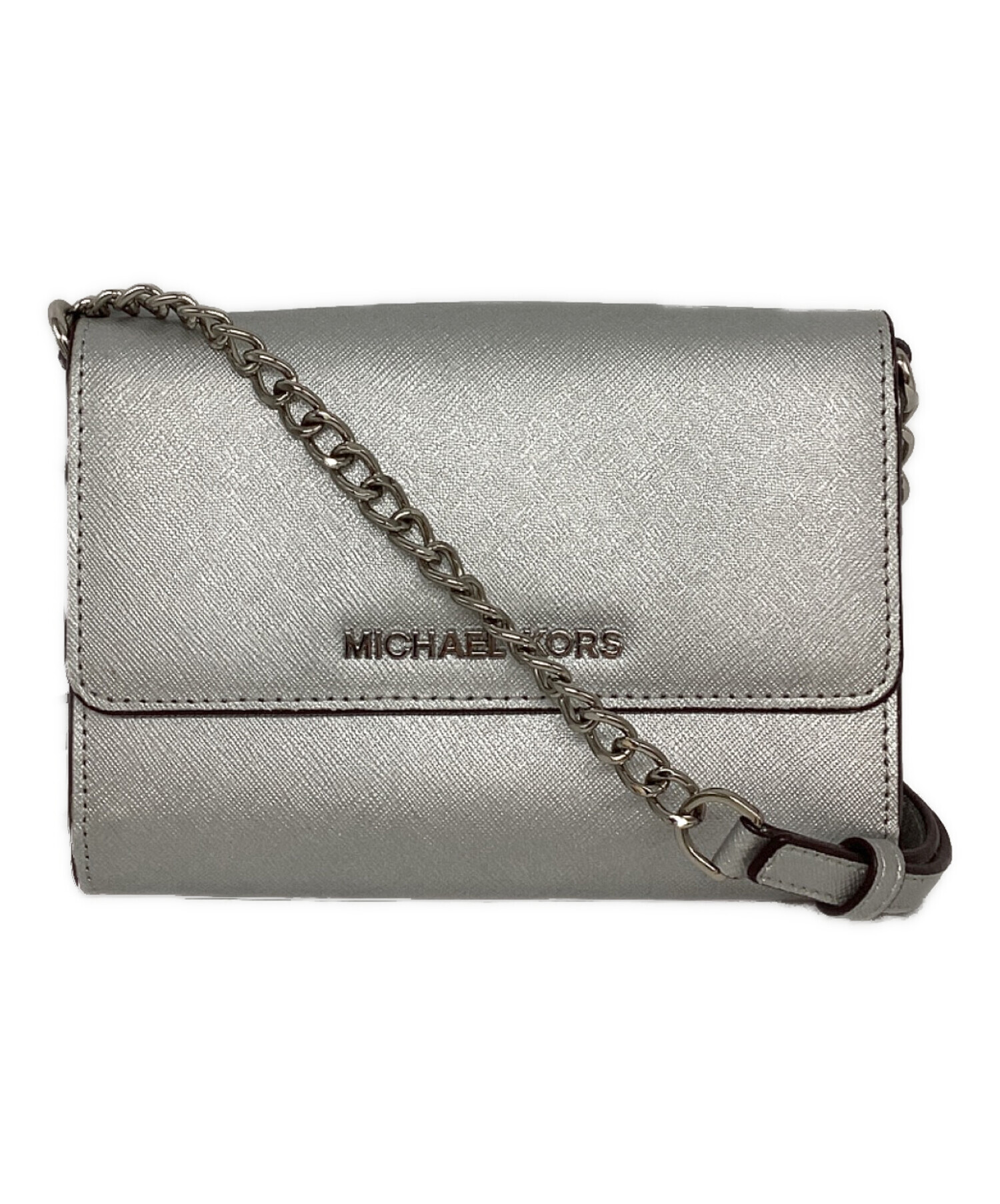 マイケルコース　MICHAELKORS クラッチバッグ　ショルダー　シルバー　銀 中古・古着通販】MICHAEL KORS (マイケルコース) ショルダーバッグ