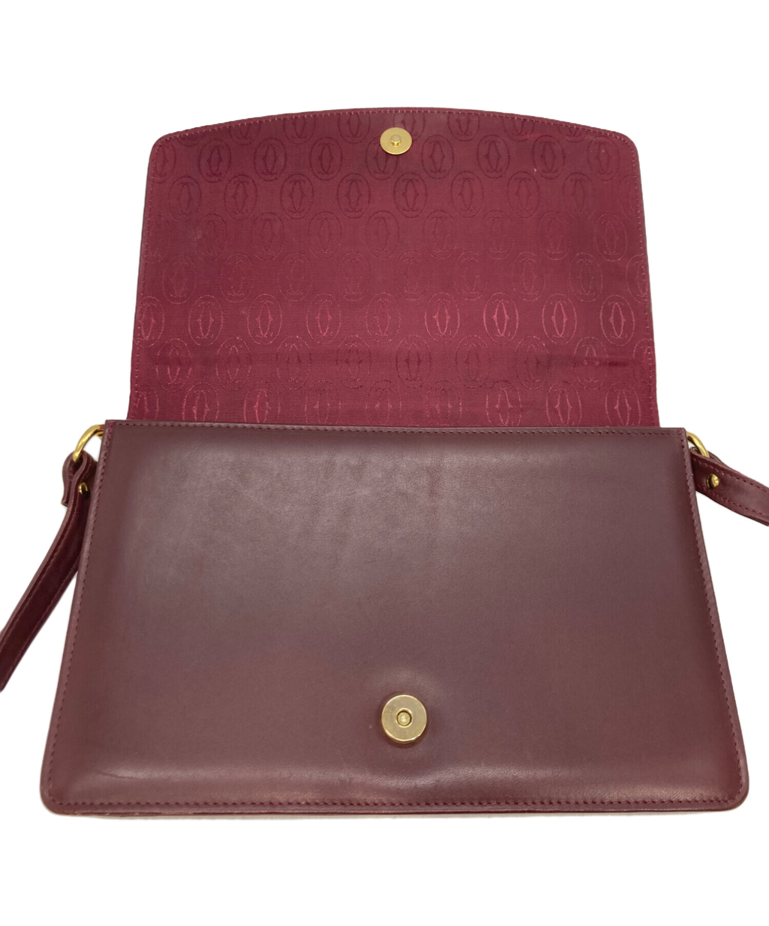 中古・古着通販】Cartier (カルティエ) ショルダーバッグ ボルドー