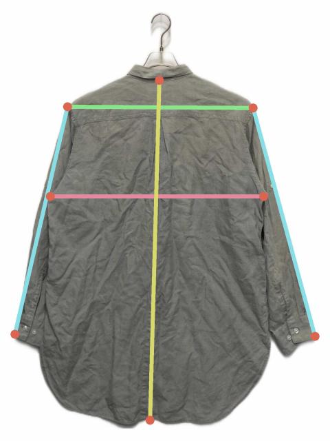 中古・古着通販】ensou. (エンソウ) ジップイットシャツ グレー サイズ