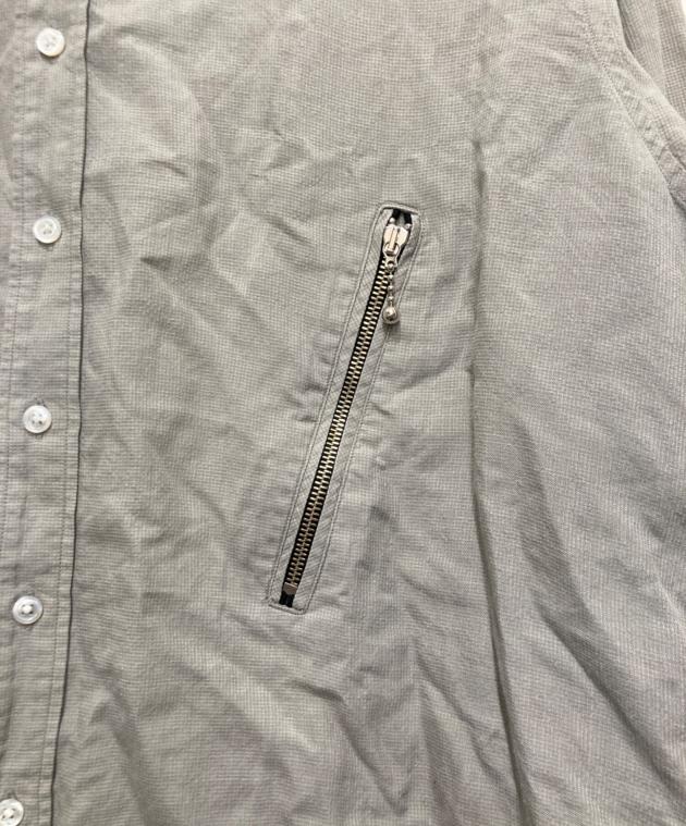 中古・古着通販】ensou. (エンソウ) ジップイットシャツ グレー サイズ