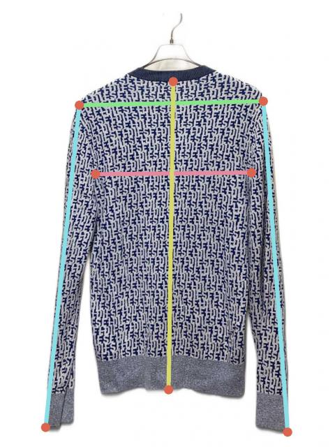 中古・古着通販】DIESEL (ディーゼル) ロゴ総柄ジップアップニット