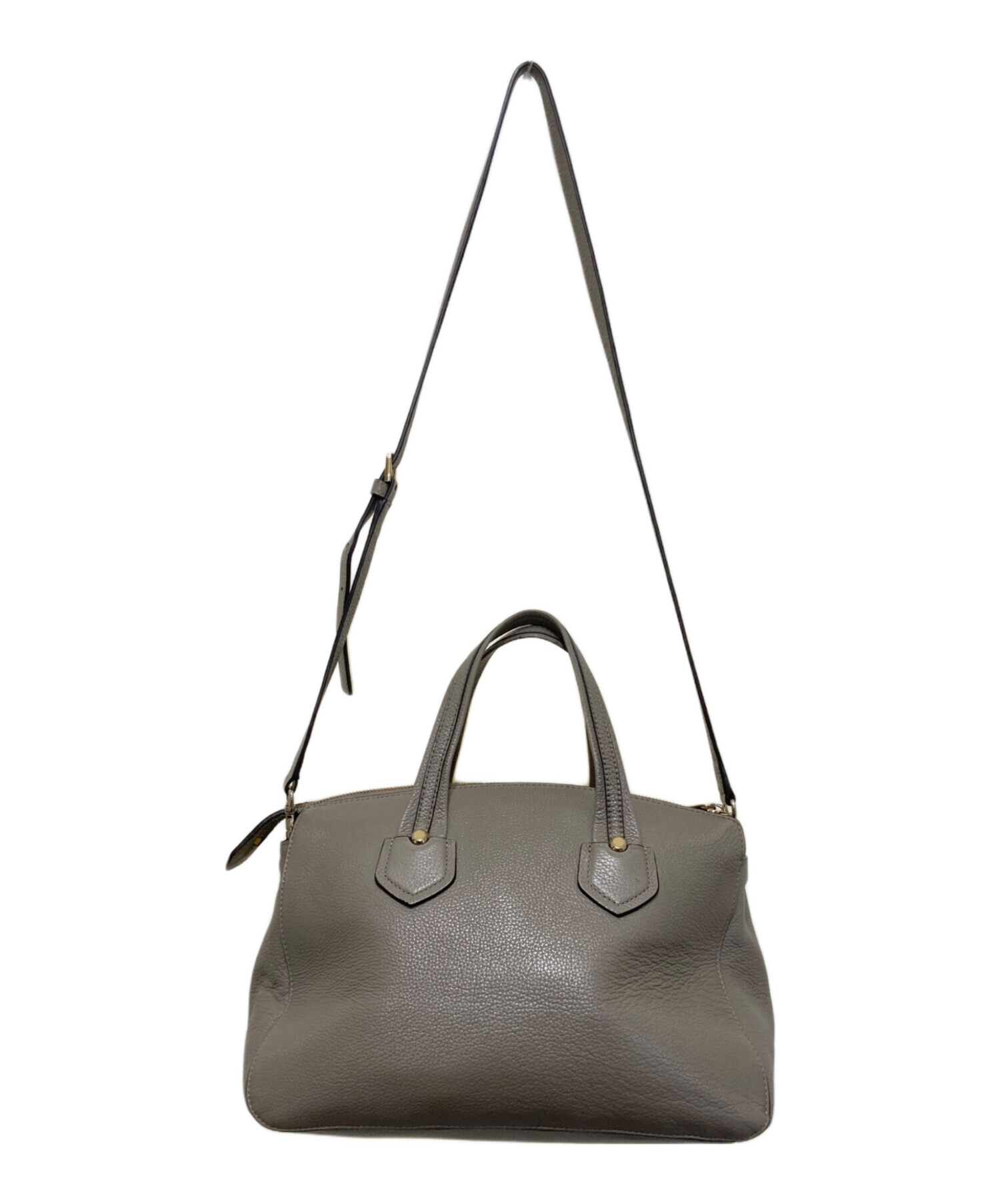 FURLA グレー ハンドバッグ 2way 美品】FURLA グレージュハンドバッグ 