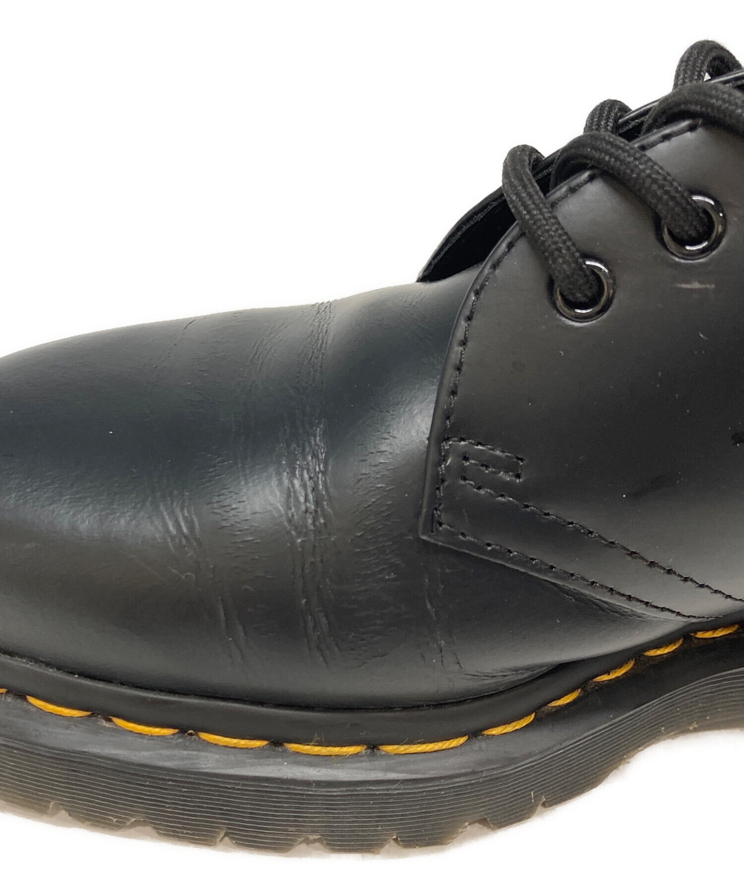 【値下げ歓迎】Dr. Martens ブラック レザー メンズ ドレスシューズ 中古・古着通販】Dr.Martens (ドクターマーチン) 3ホールシューズ