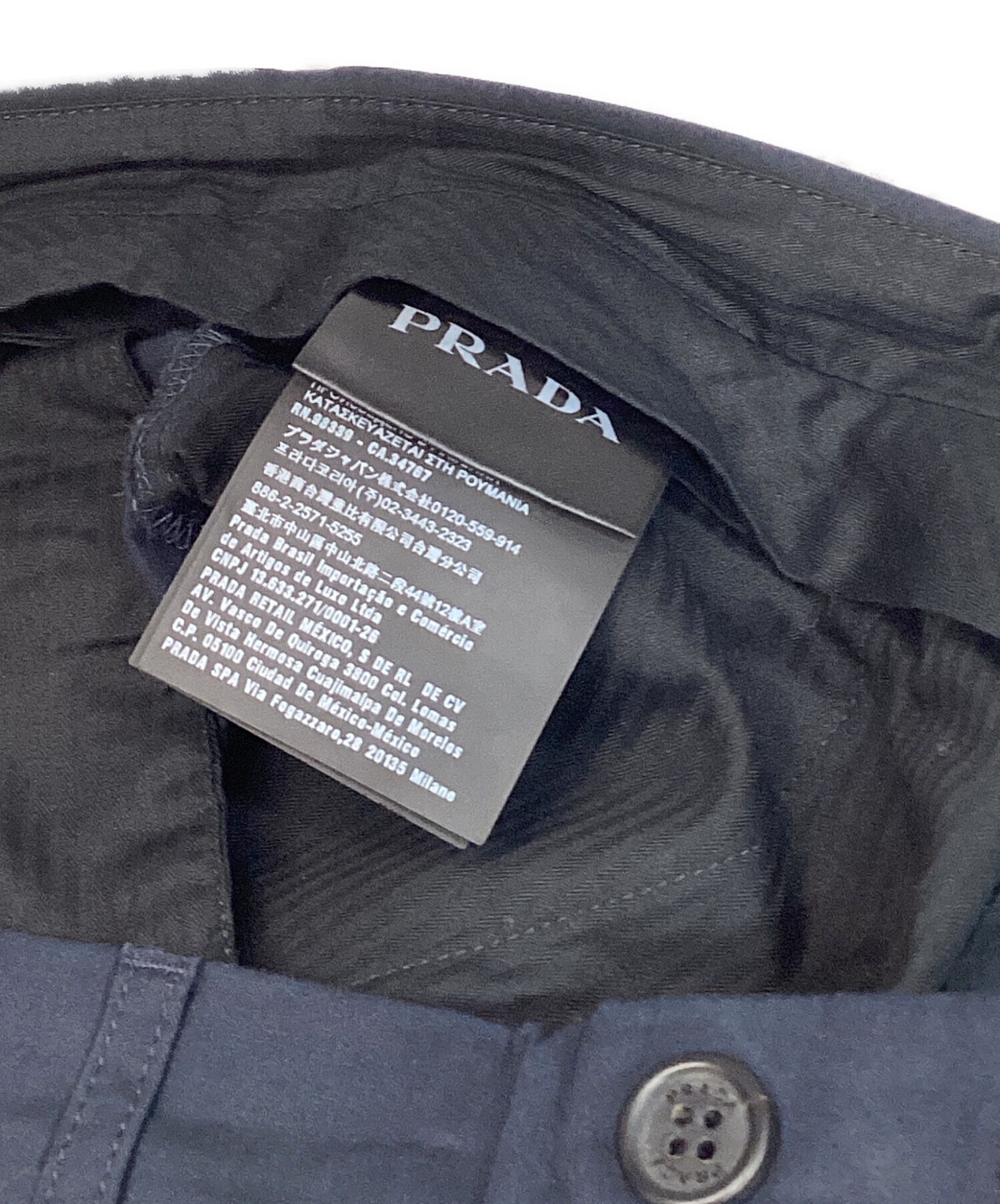 中古・古着通販】PRADA (プラダ) ハーフパンツ ネイビー サイズ:46