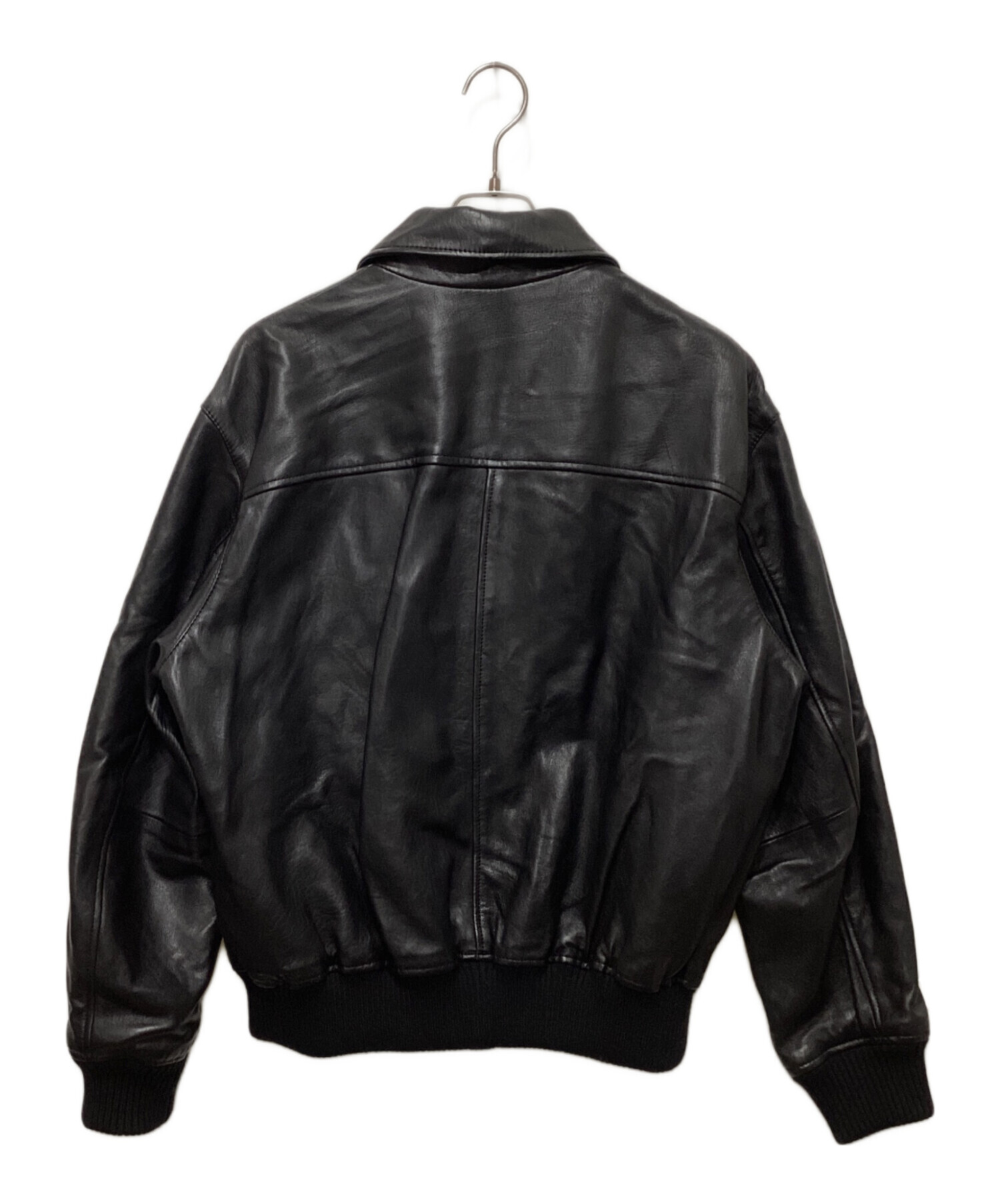 【極美品】ZARA　本革　レザージャケット　ミリタリー　A2 A-2 L相当　黒 中古・古着通販】ZARA (ザラ) A-2レザーフライトジャケット ブラック