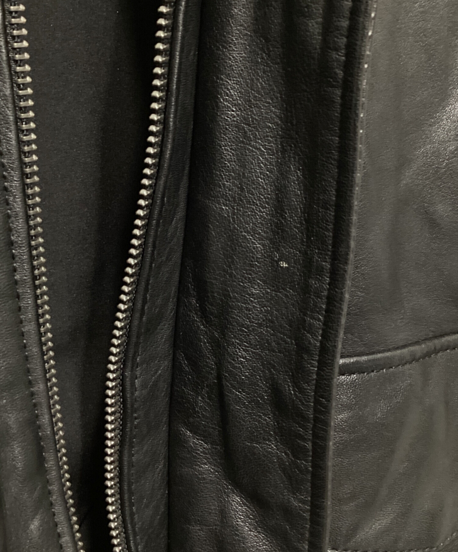 中古・古着通販】ZARA (ザラ) A-2レザーフライトジャケット ブラック