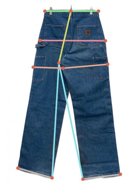 中古・古着通販】CarHartt (カーハート) ダブルニーペインターデニム 中古・古着通販】CarHartt (カーハート) ダブルニーペインターデニム