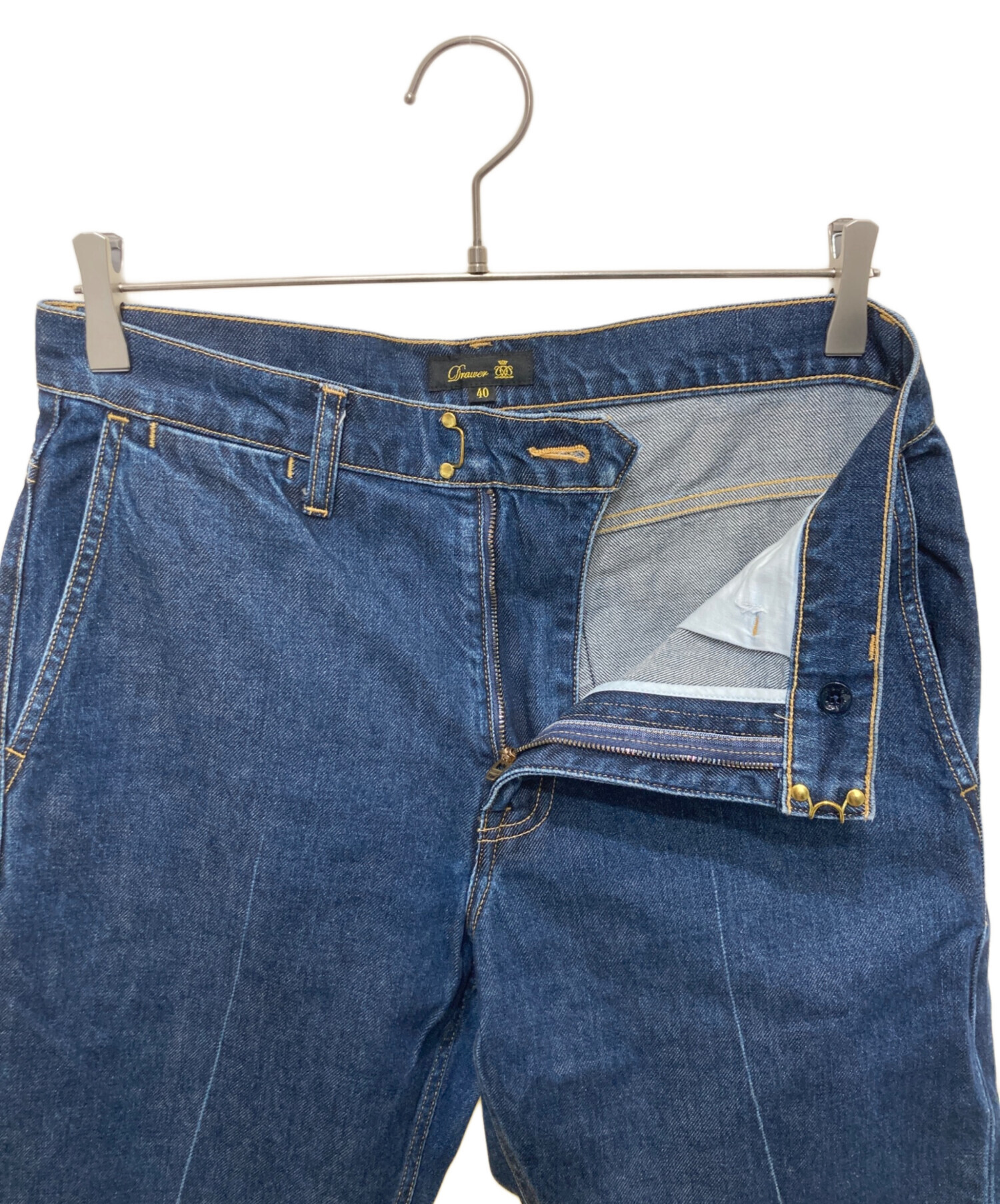 中古・古着通販】DRAWER (ドゥロワー) コットンインディゴ5Pデニム