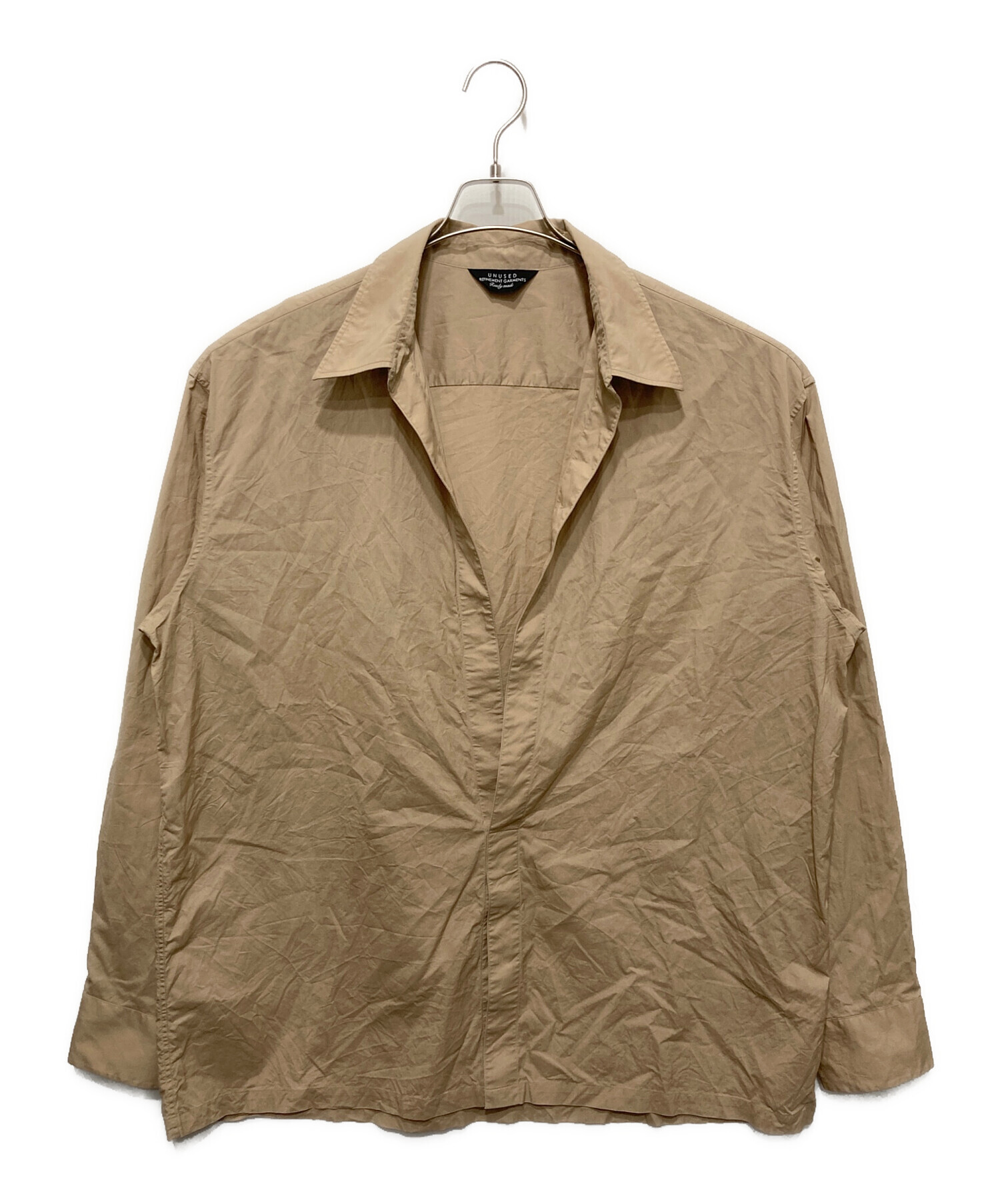 USED アンユーズド PULLOVER SHIRT 3サイズ 中古・古着通販】UNUSED (アンユーズド) プルオーバーシャツ ベージュ