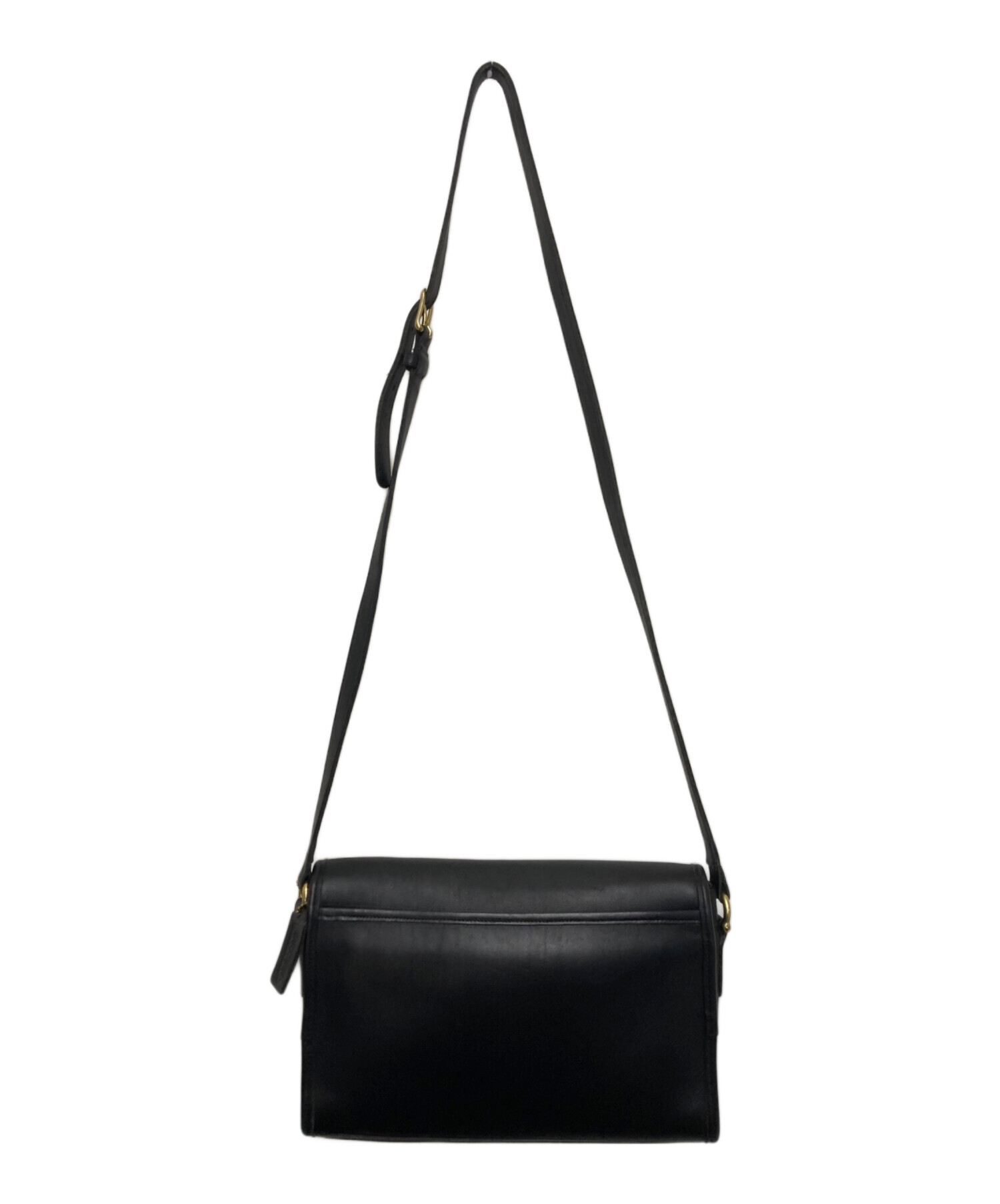 中古・古着通販】COACH (コーチ) フラップレザーショルダーバッグ