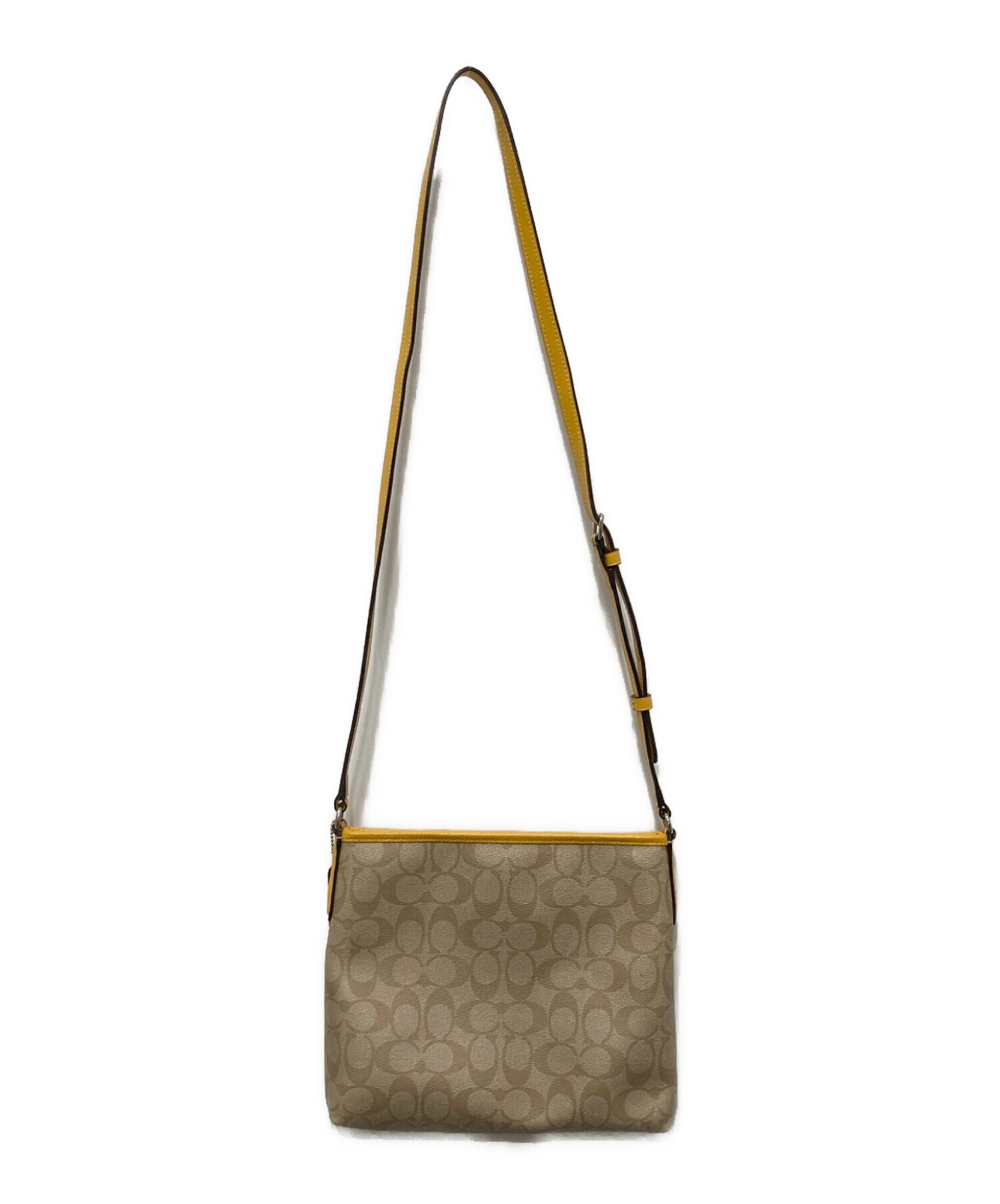 中古・古着通販】COACH (コーチ) ショルダーバッグ ベージュ×イエロー