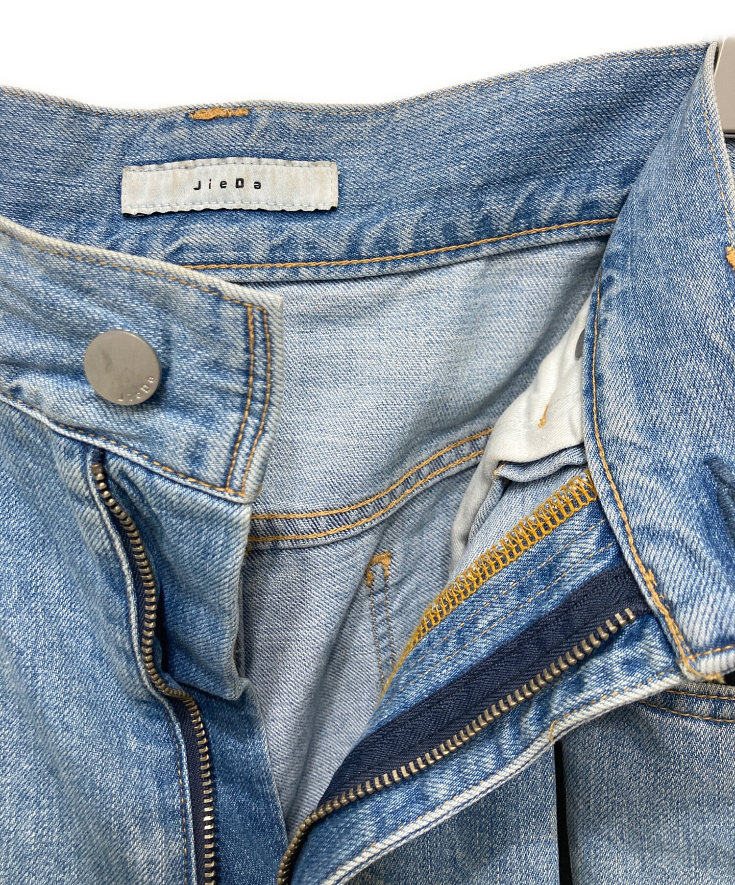 中古・古着通販】jieda (ジエダ) DAMAGE ONE TUCK WIDE STRAIGHT DENIM