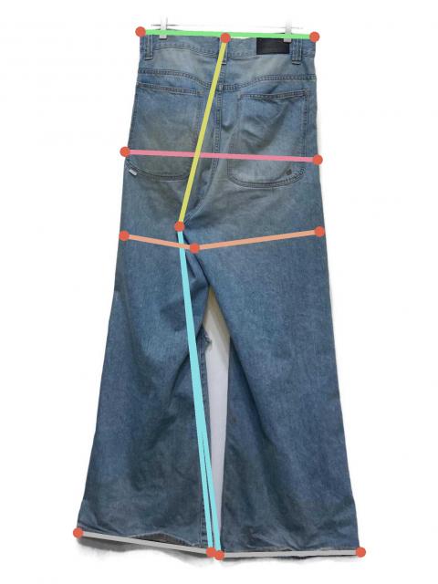 中古・古着通販】jieda (ジエダ) DAMAGE ONE TUCK WIDE STRAIGHT DENIM