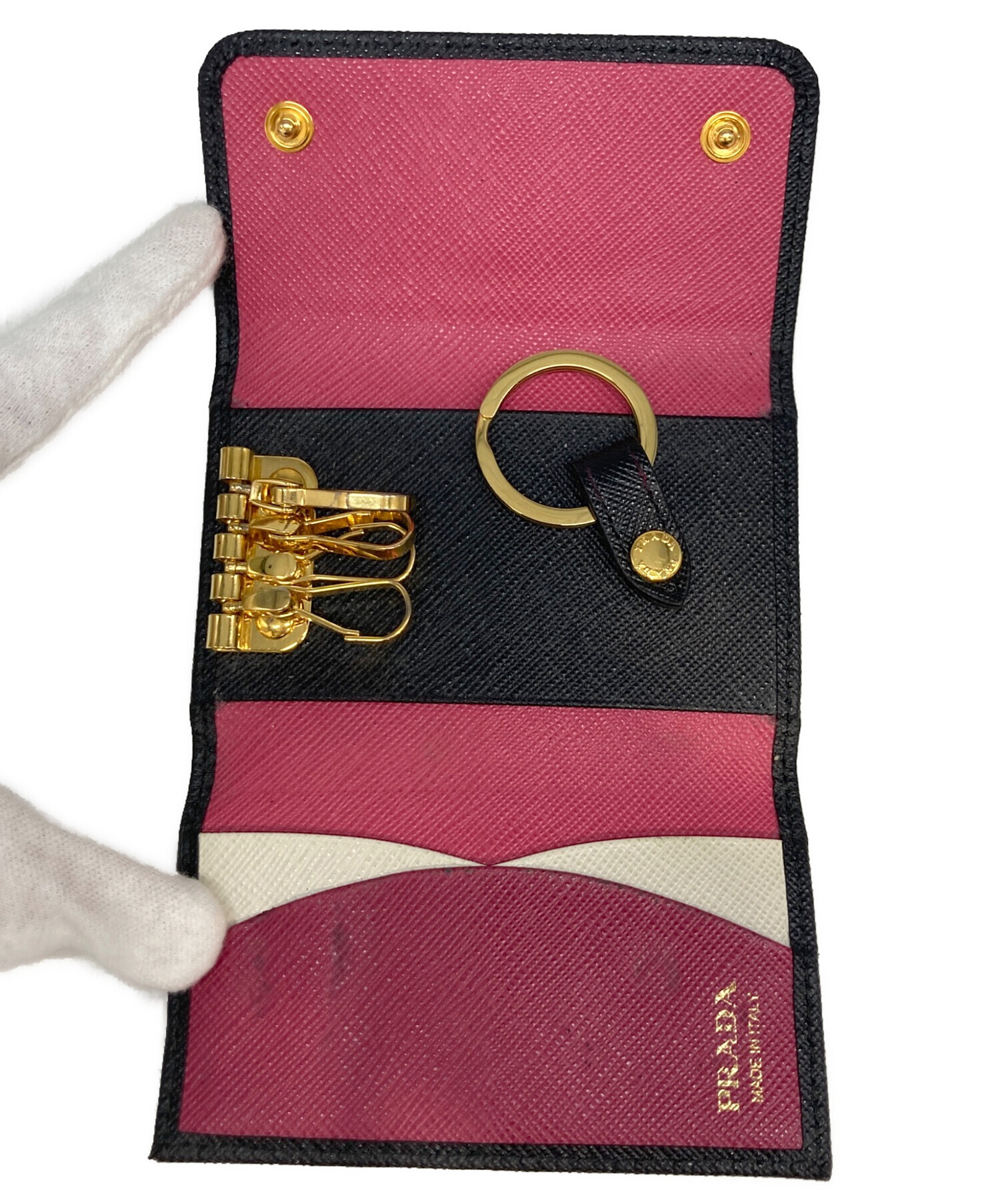 中古・古着通販】PRADA (プラダ) 4連キーケース ブラック｜ブランド