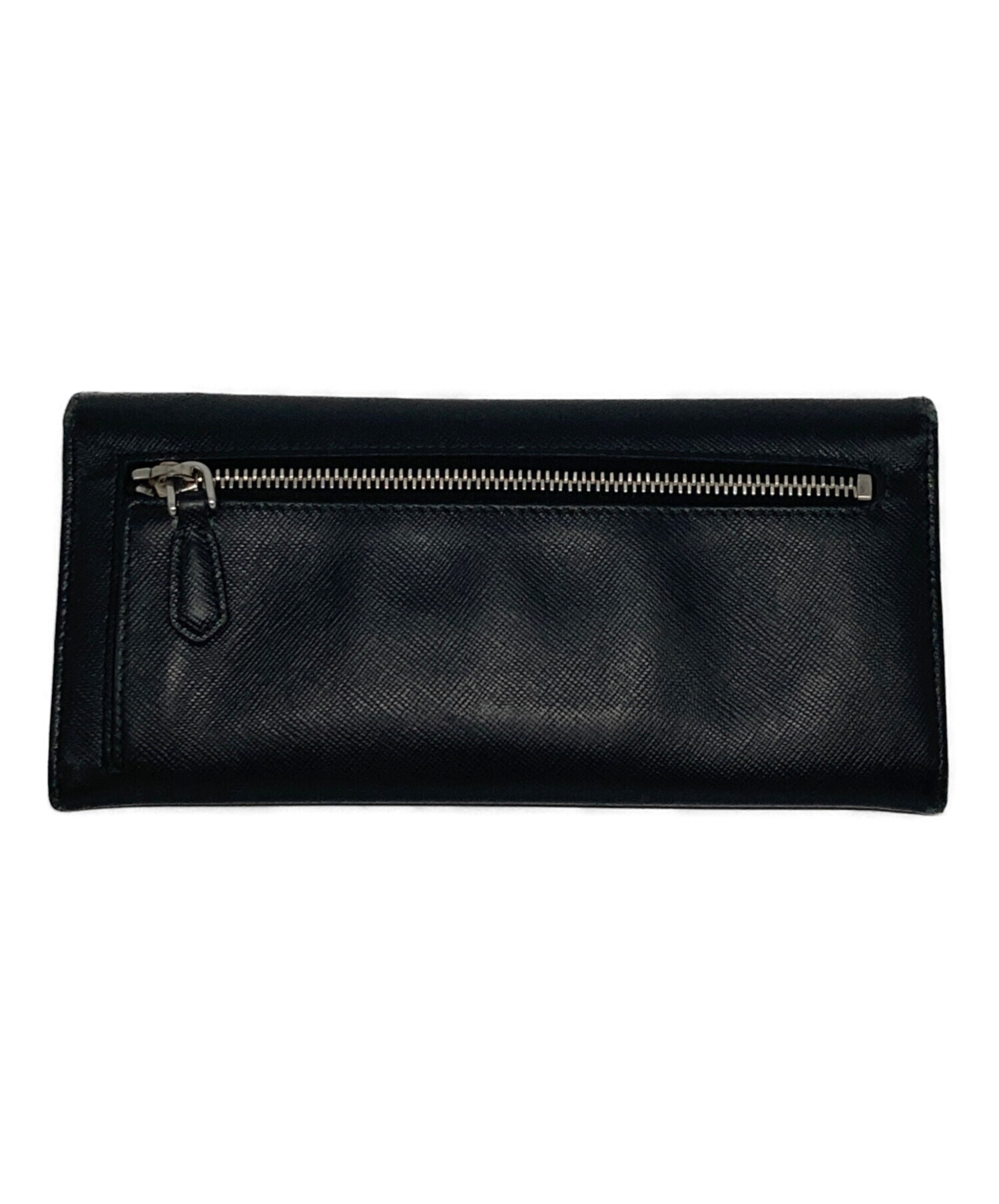 中古・古着通販】PRADA (プラダ) 2つ折り財布 ブラック｜ブランド