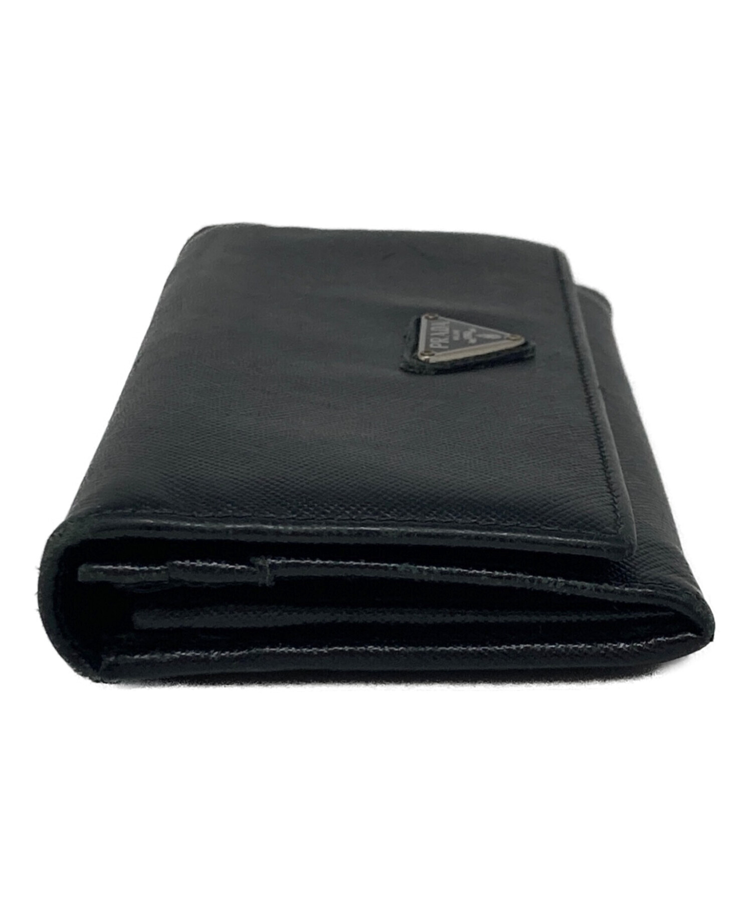 中古・古着通販】PRADA (プラダ) 2つ折り財布 ブラック｜ブランド 
