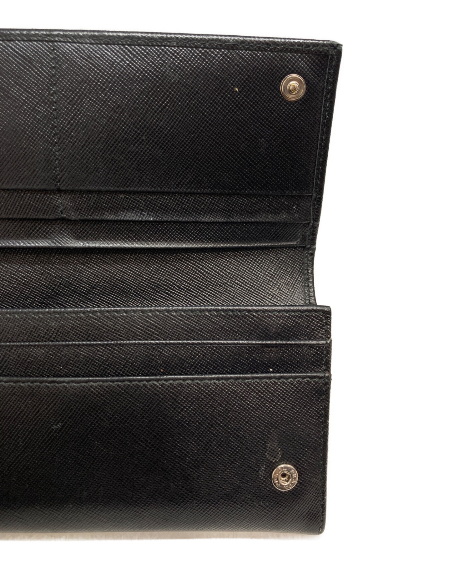 中古・古着通販】PRADA (プラダ) 2つ折り財布 ブラック｜ブランド