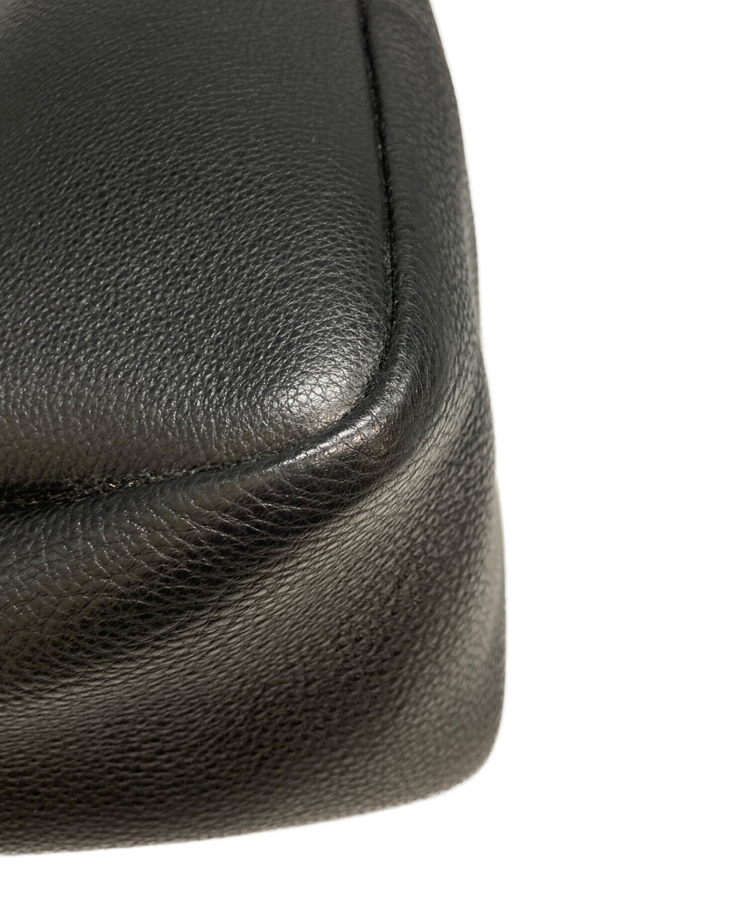 中古・古着通販】PRADA (プラダ) ブラックレザーミニトートバッグ