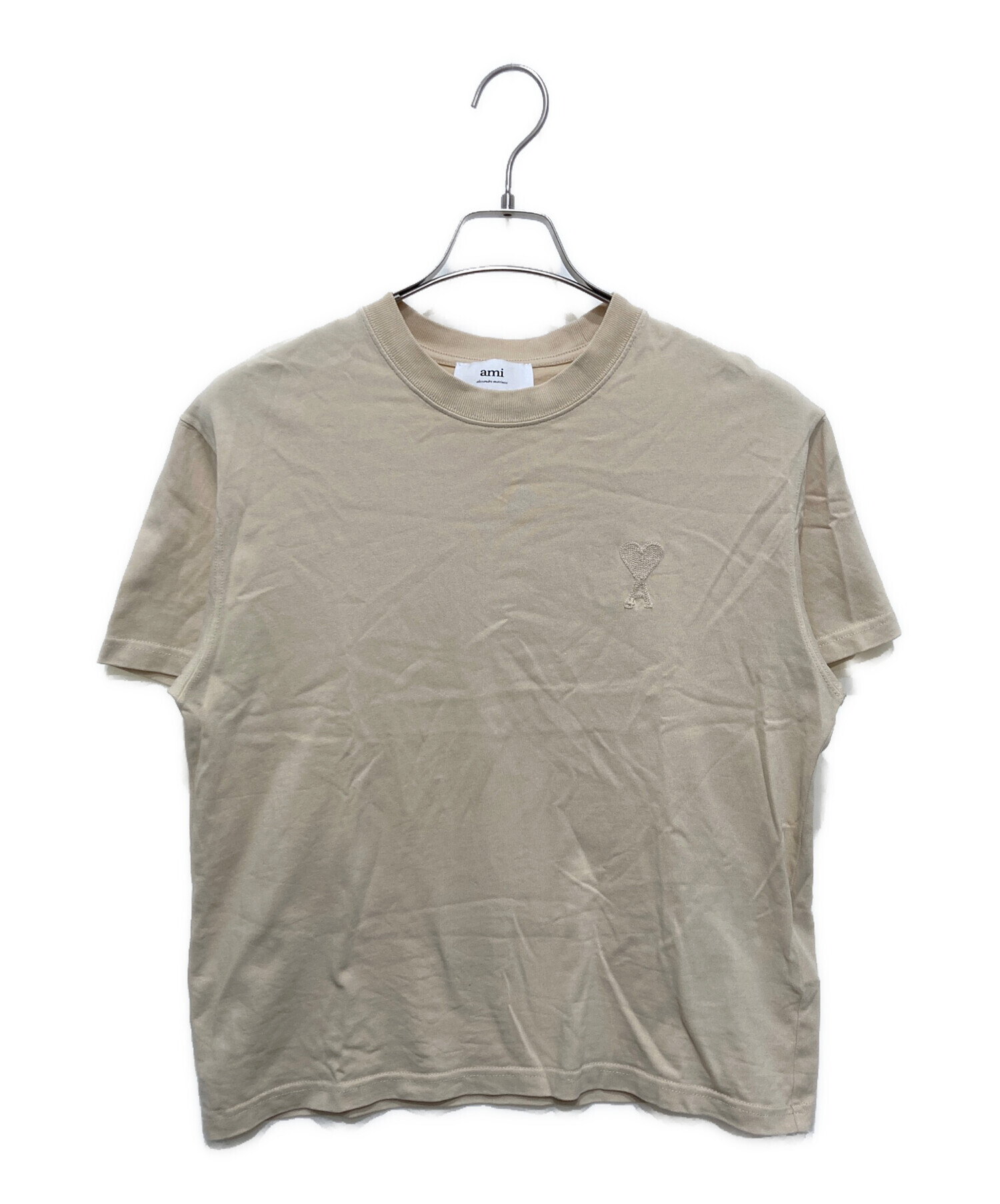 中古・古着通販】AMI PARIS (アミ パリス) ハートロゴTシャツ ベージュ 