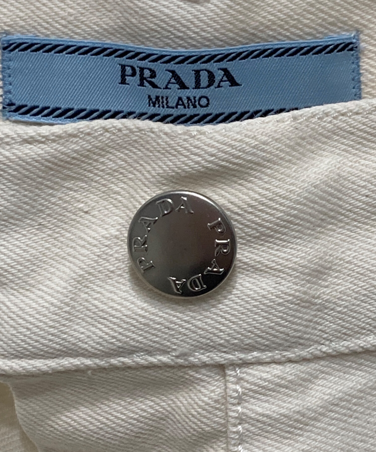 中古・古着通販】PRADA (プラダ) トライアングルロゴデニムパンツ