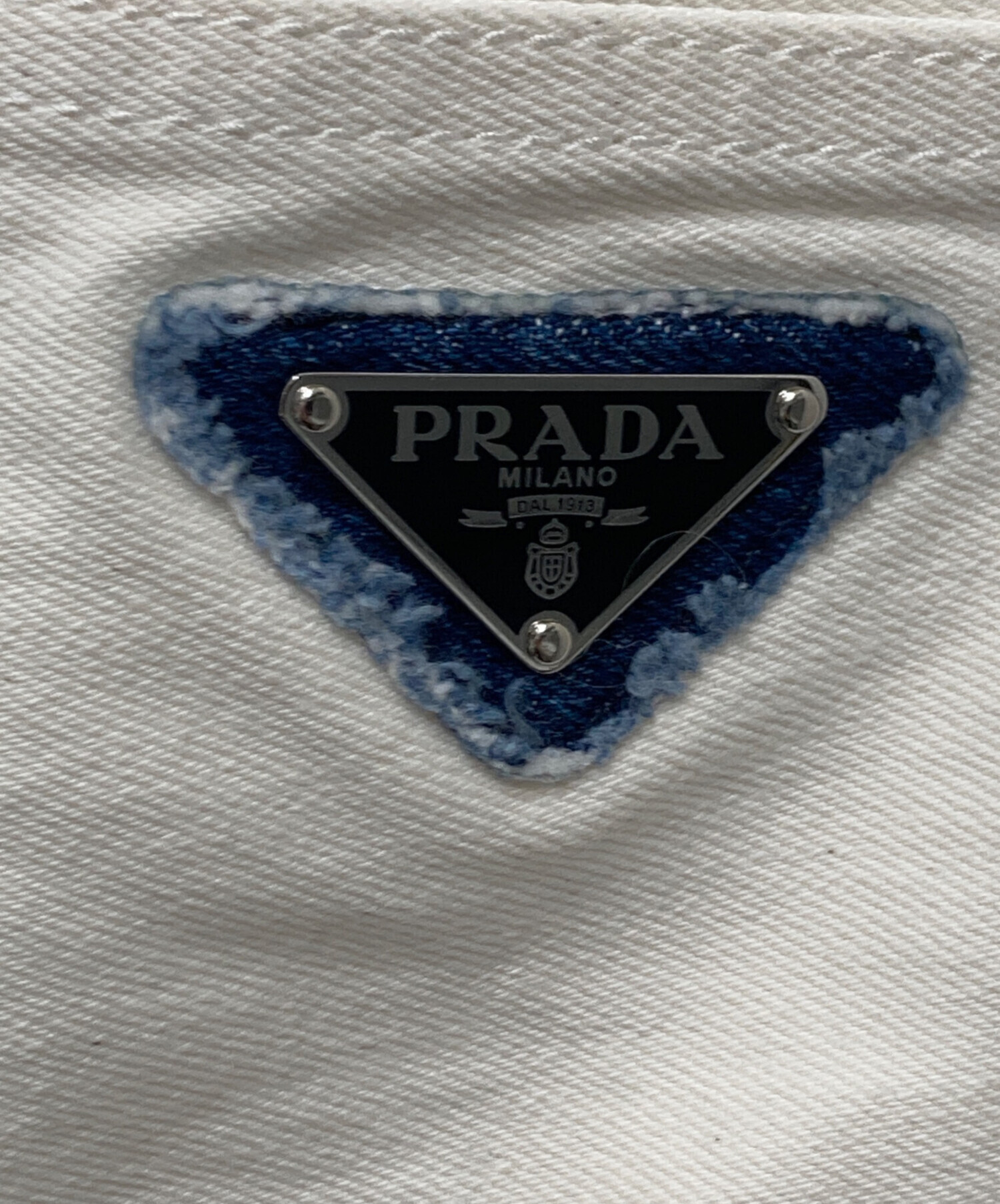 中古・古着通販】PRADA (プラダ) トライアングルロゴデニムパンツ