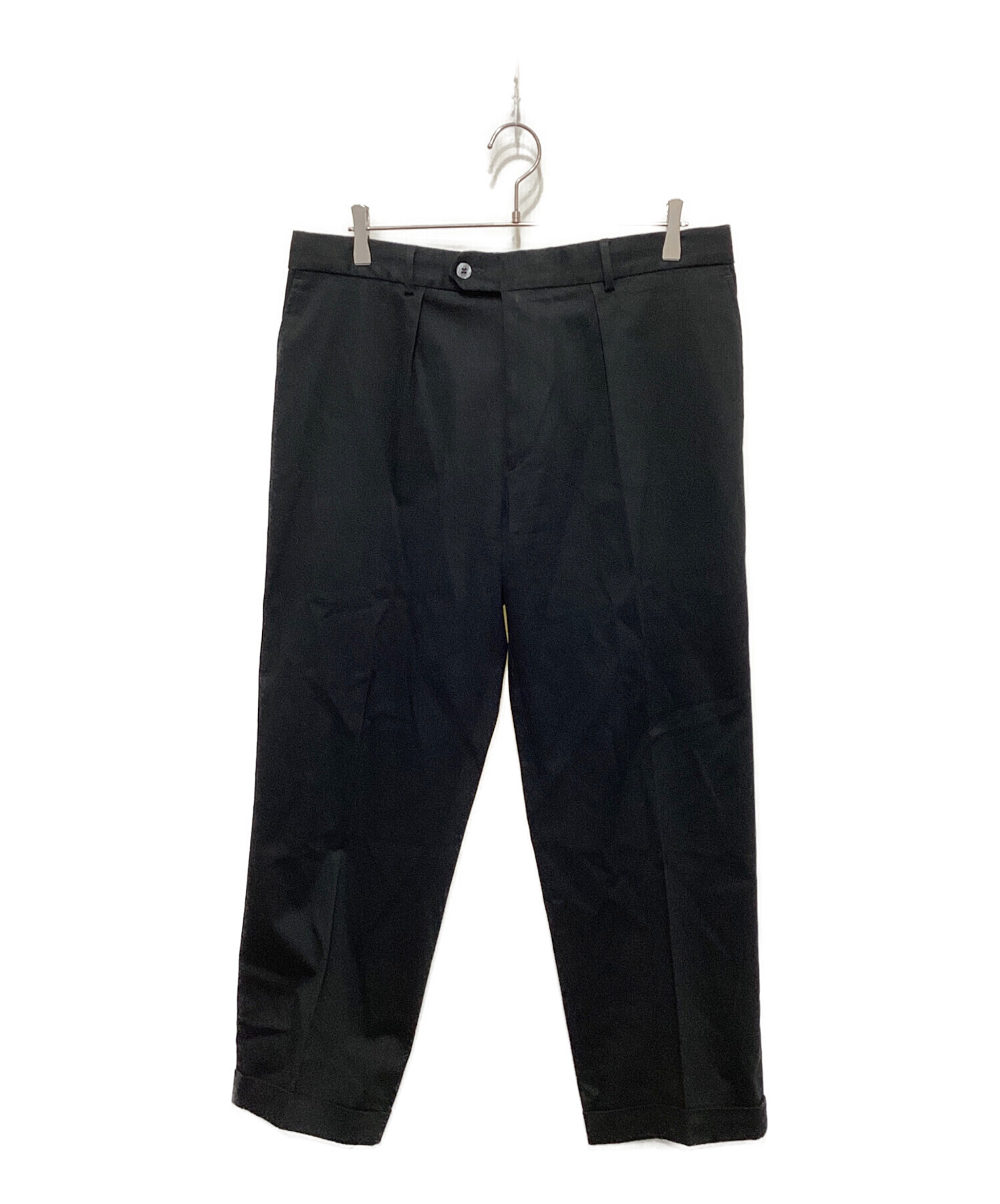 BURBERRY ブラック パンツ 中古・古着通販】BURBERRY (バーバリー) オールド1タックトラウザー