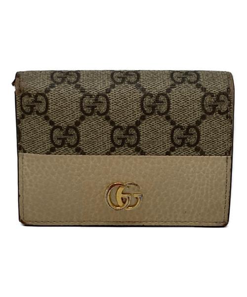 中古・古着通販】GUCCI (グッチ) GGマーモント 2つ折り財布 アイボリー