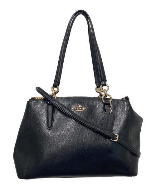 レディース 廃盤品COACH ブラック レザートートバッグ2wayF36637