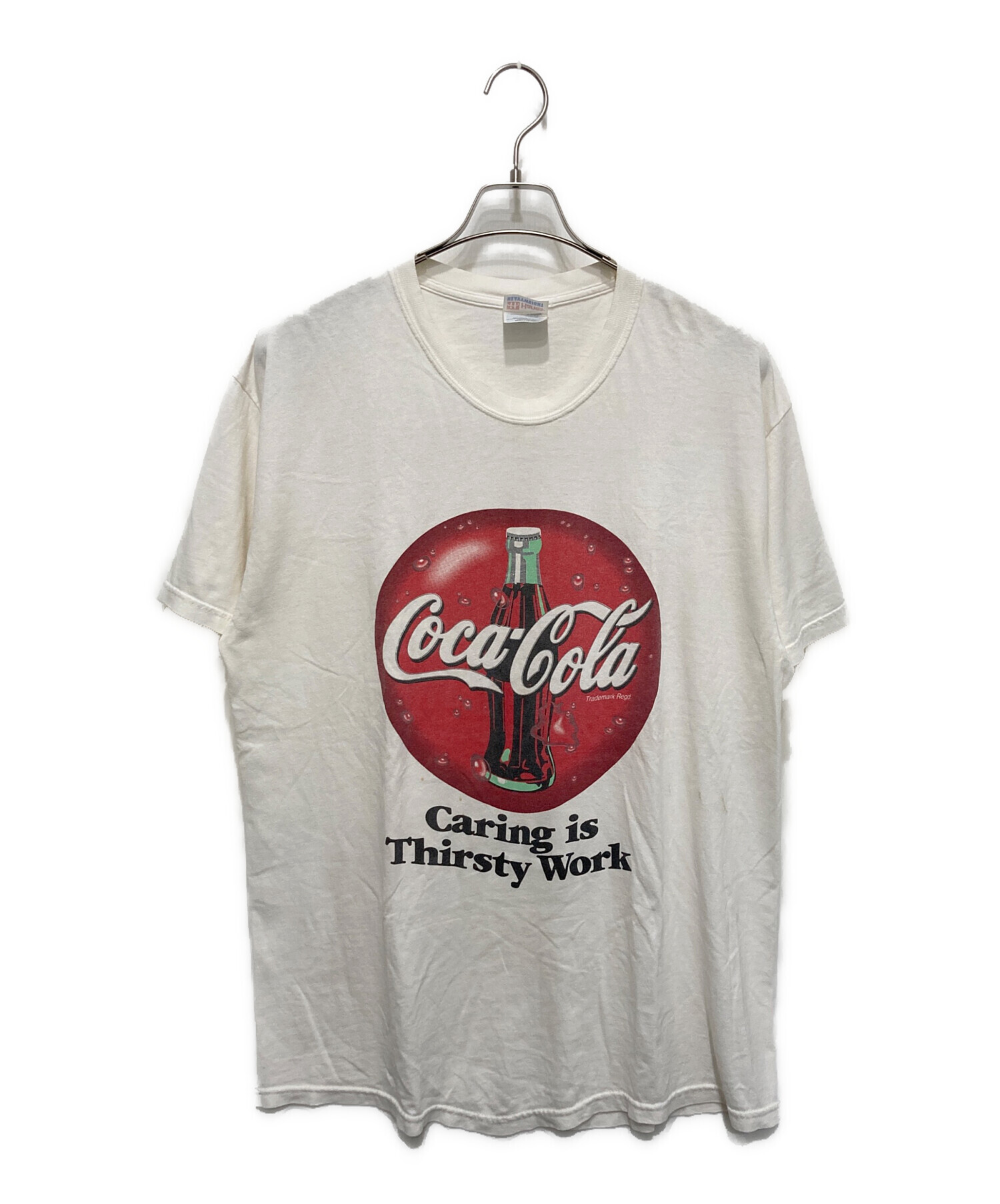 VINTAGE Hanes BEEFYボディ ヘインズ Tシャツ プリント Eldora Speedway ホワイト サイズXL 美品 中古 4b000893 中古・古着通販】Hanes (ヘインズ) オールドプリントTシャツ ホワイト