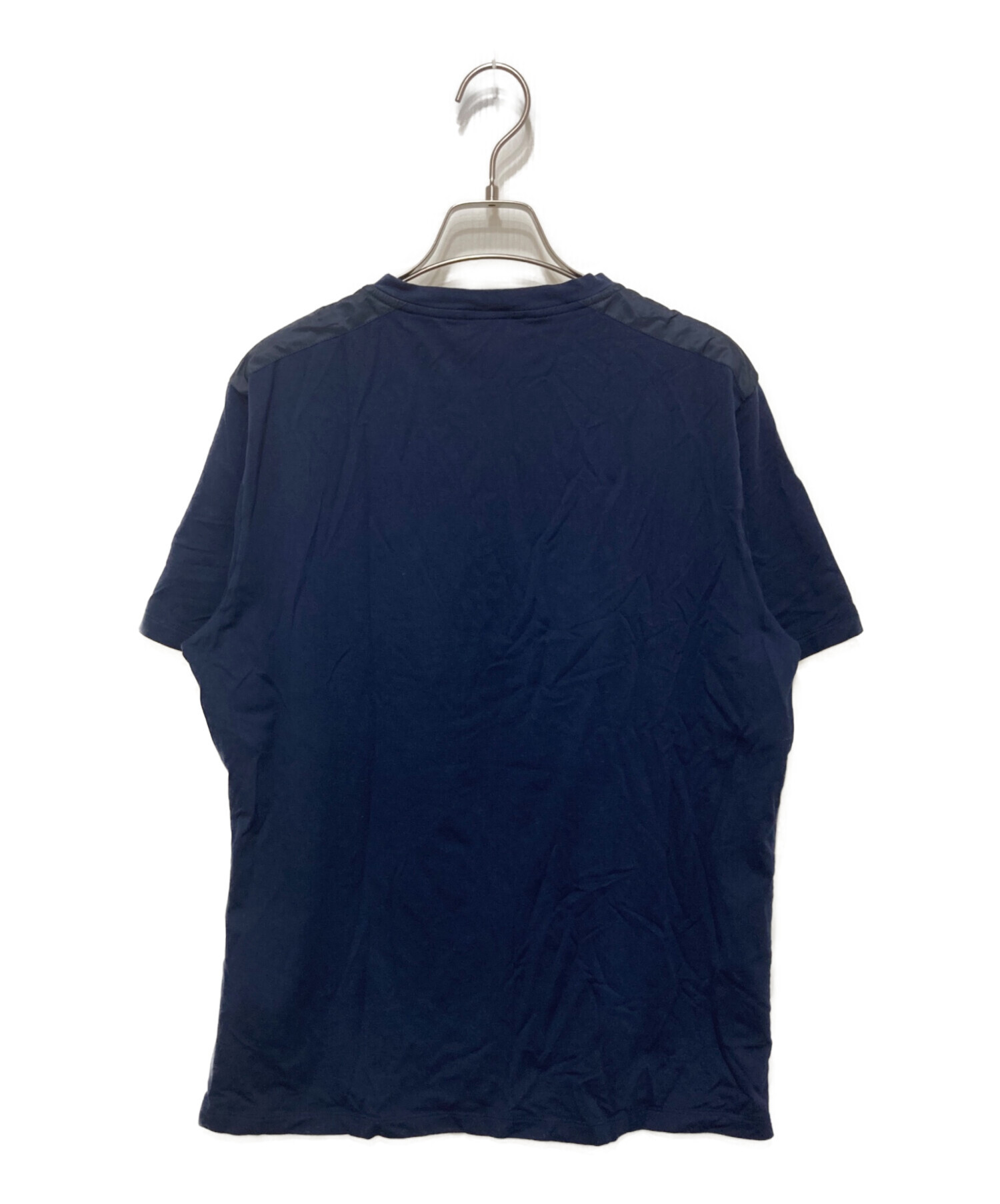 中古・古着通販】PRADA (プラダ) ラバーロゴポケットTシャツ ネイビー