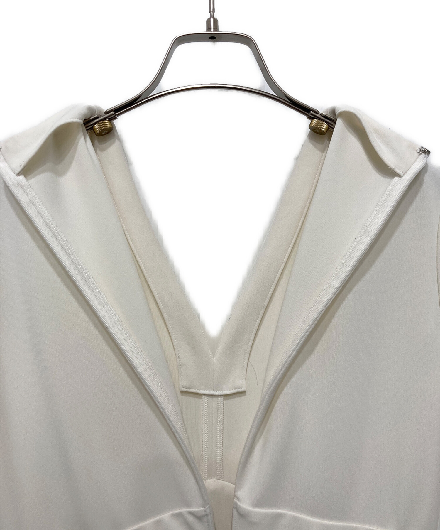 美品　kayme ケイミー　バイカラー切替Ｖネック　ストレッチワンピース 中古・古着通販】kay me (ケイミー) ストレッチバイカラーワンピース