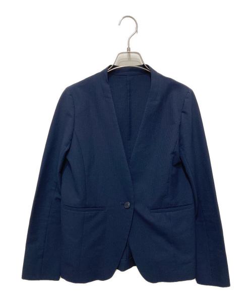 中古・古着通販】SOEJU (ソージュ) シアサッカーノーカラージャケット