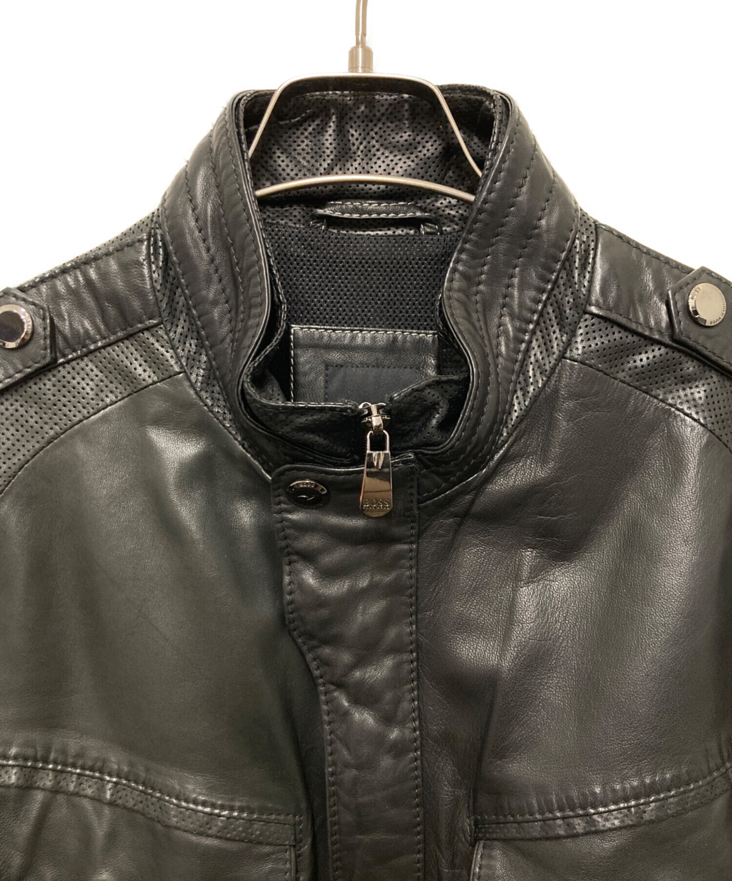 中古・古着通販】BOSS HUGO BOSS (ボス ヒューゴボス) ラムレザー