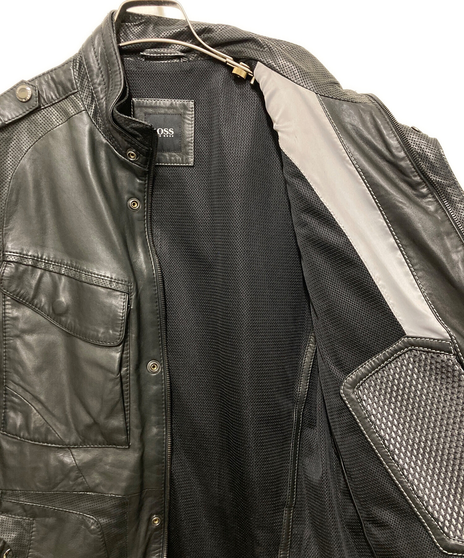 中古・古着通販】BOSS HUGO BOSS (ボス ヒューゴボス) ラムレザー