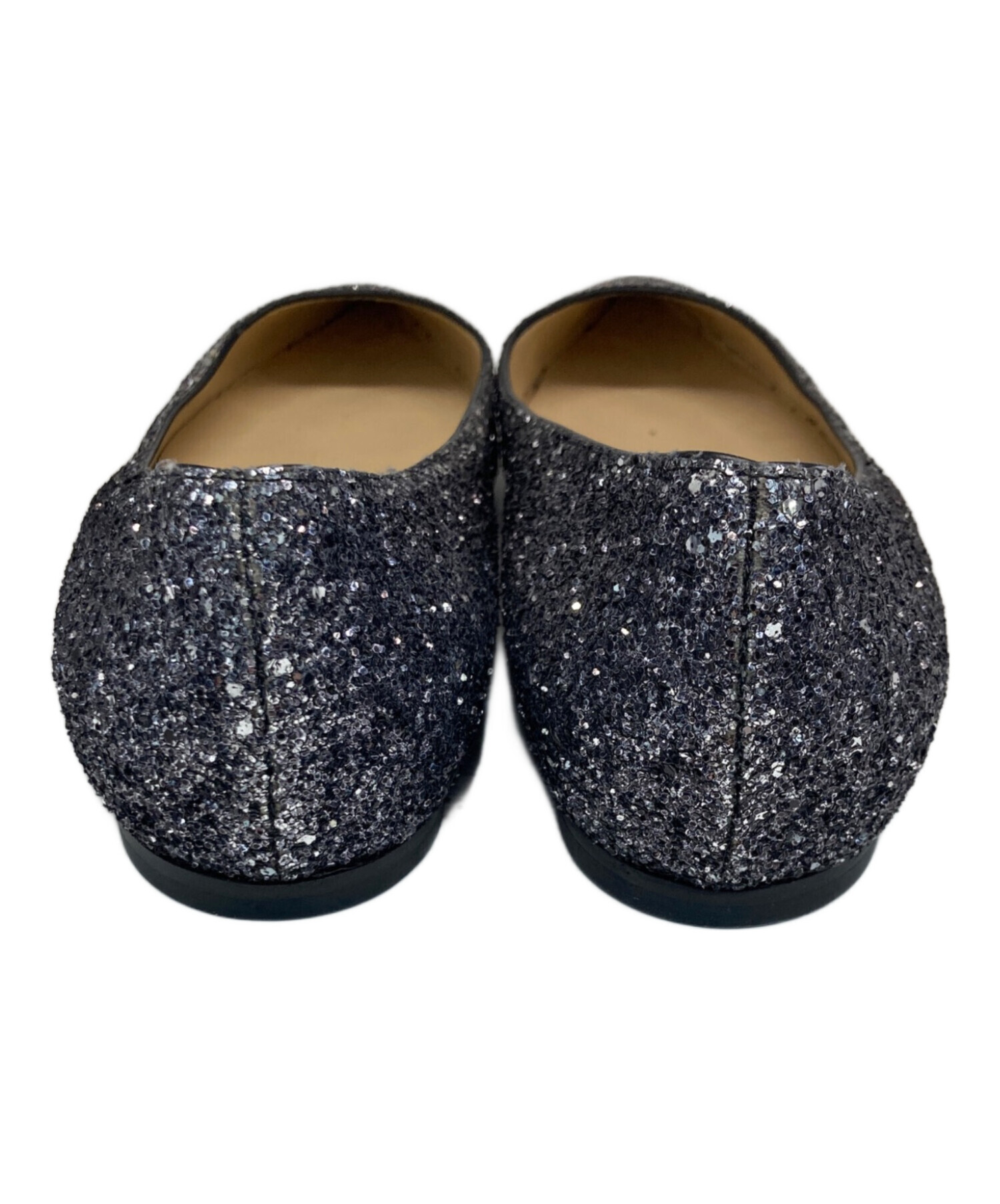 中古・古着通販】JIMMY CHOO (ジミーチュウ) グリッターフラット