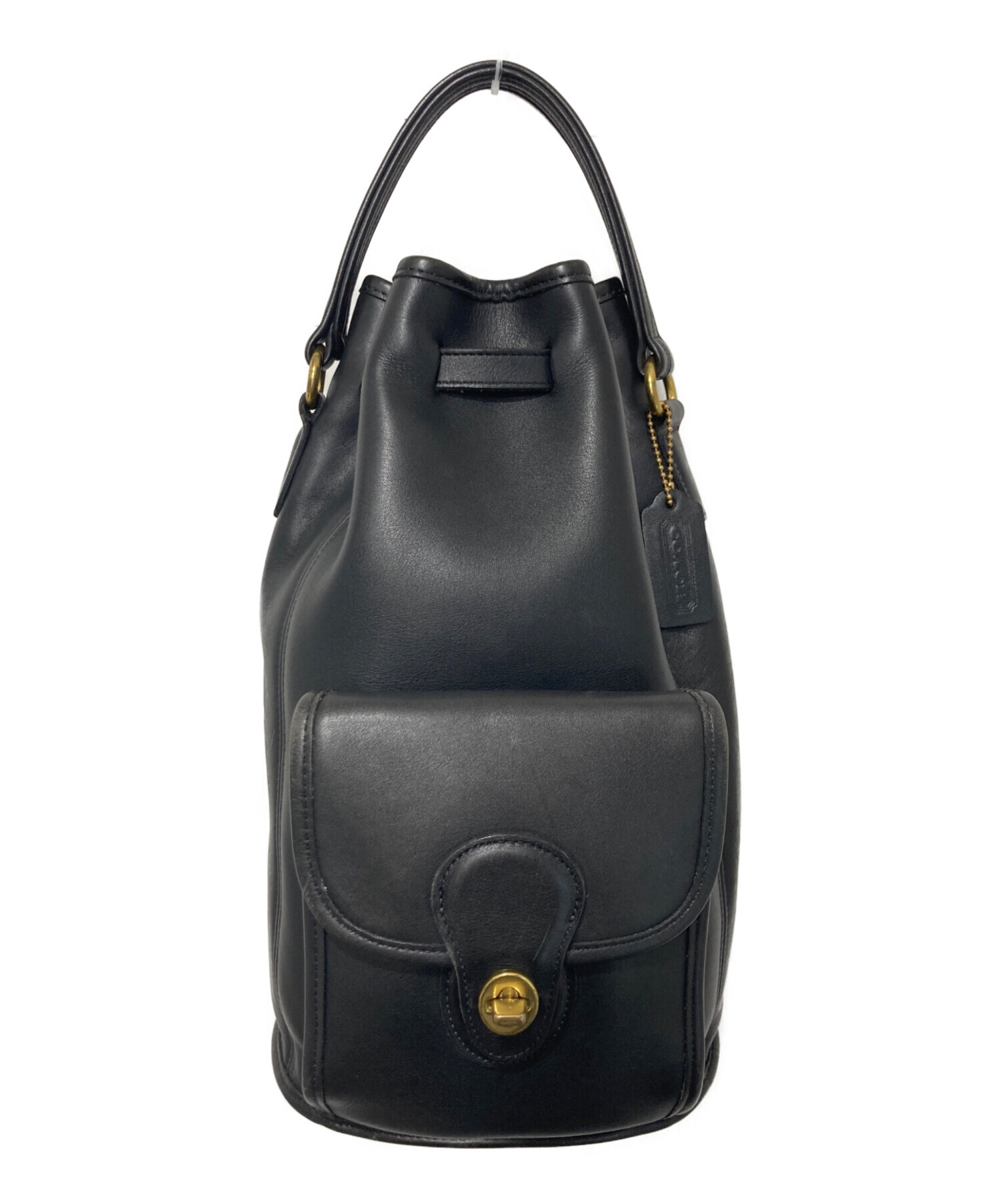 COACH ⭐︎ブラックレザー リュック（中古品） 中古・古着通販】COACH (コーチ) バケットレザーリュック ブラック
