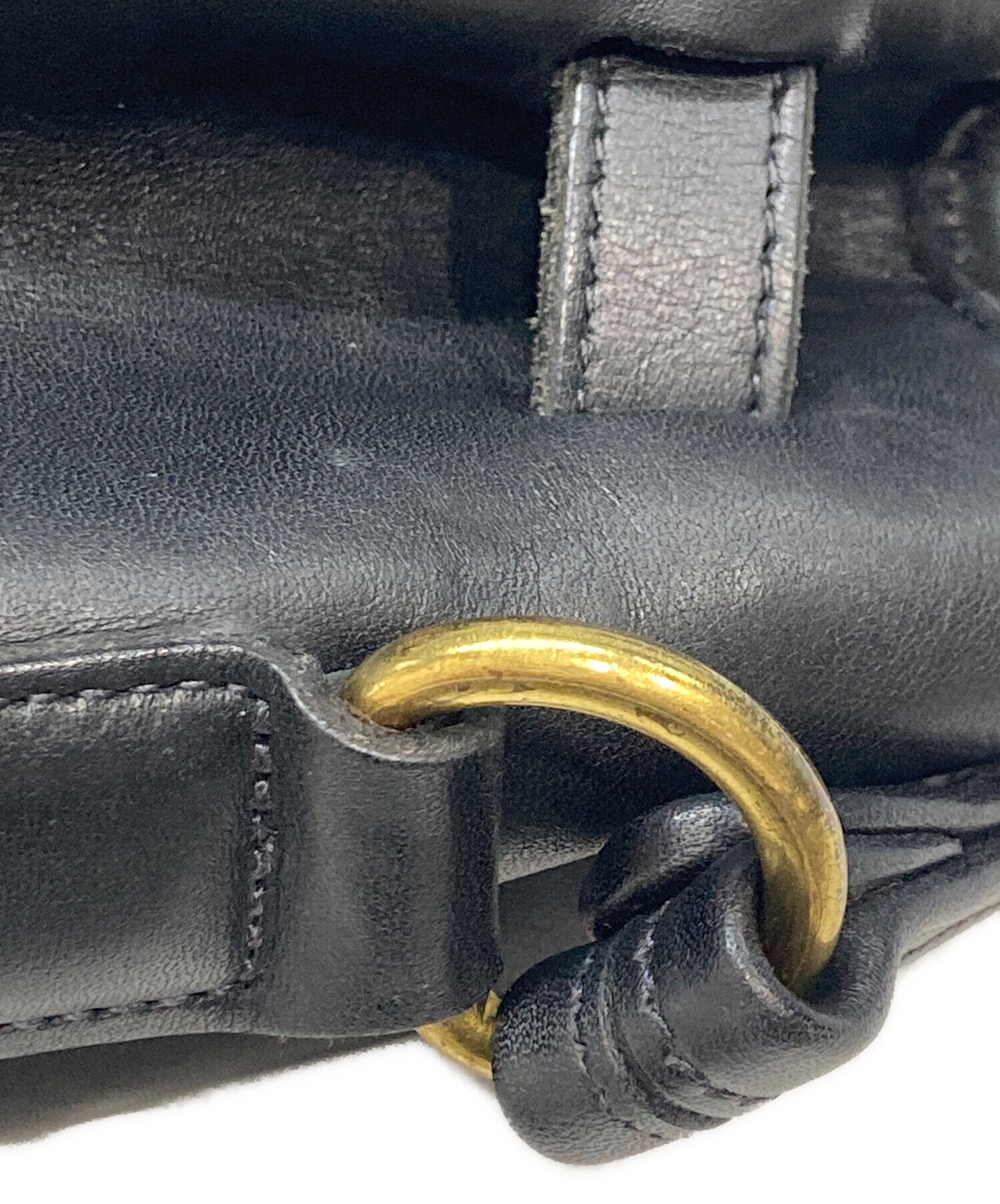 中古・古着通販】COACH (コーチ) バケットレザーリュック ブラック