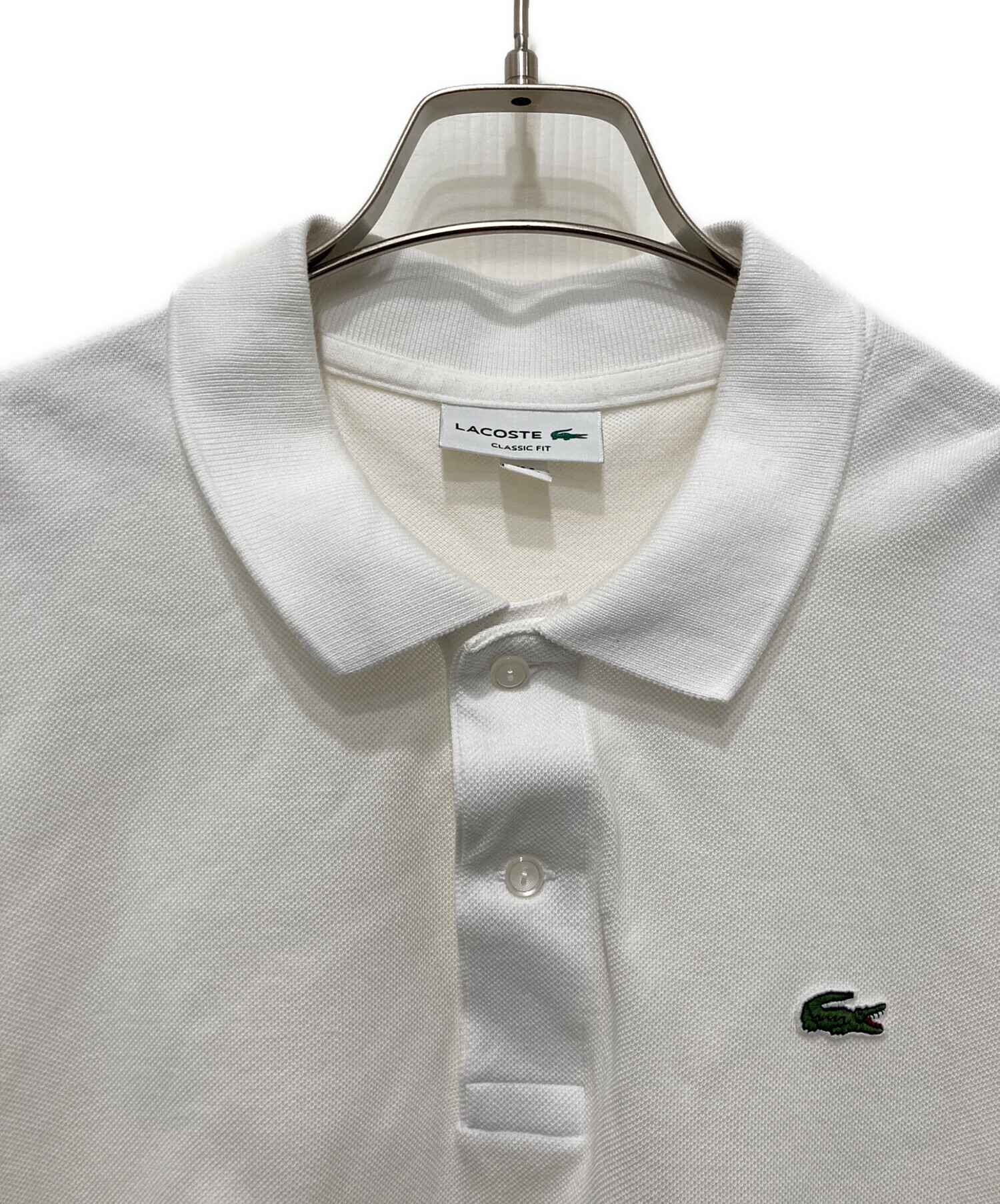 中古・古着通販】LACOSTE (ラコステ) ポロシャツ ホワイト サイズ:XL