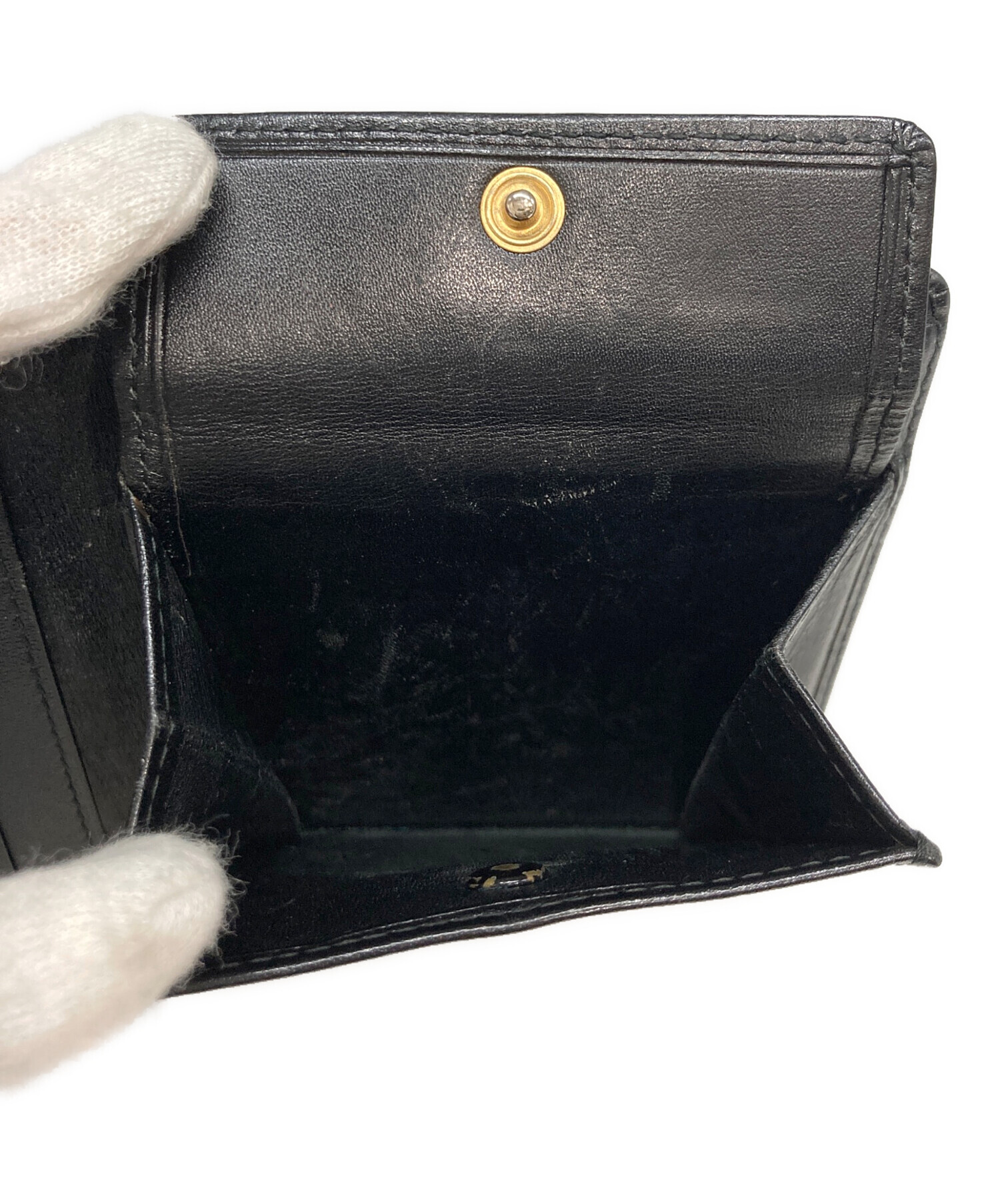 中古・古着通販】Cartier (カルティエ) 2つ折り財布 ブラック