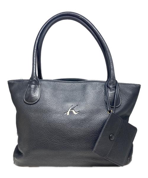 中古・古着通販】KITAMURA (キタムラ) レザートートバッグ ネイビー