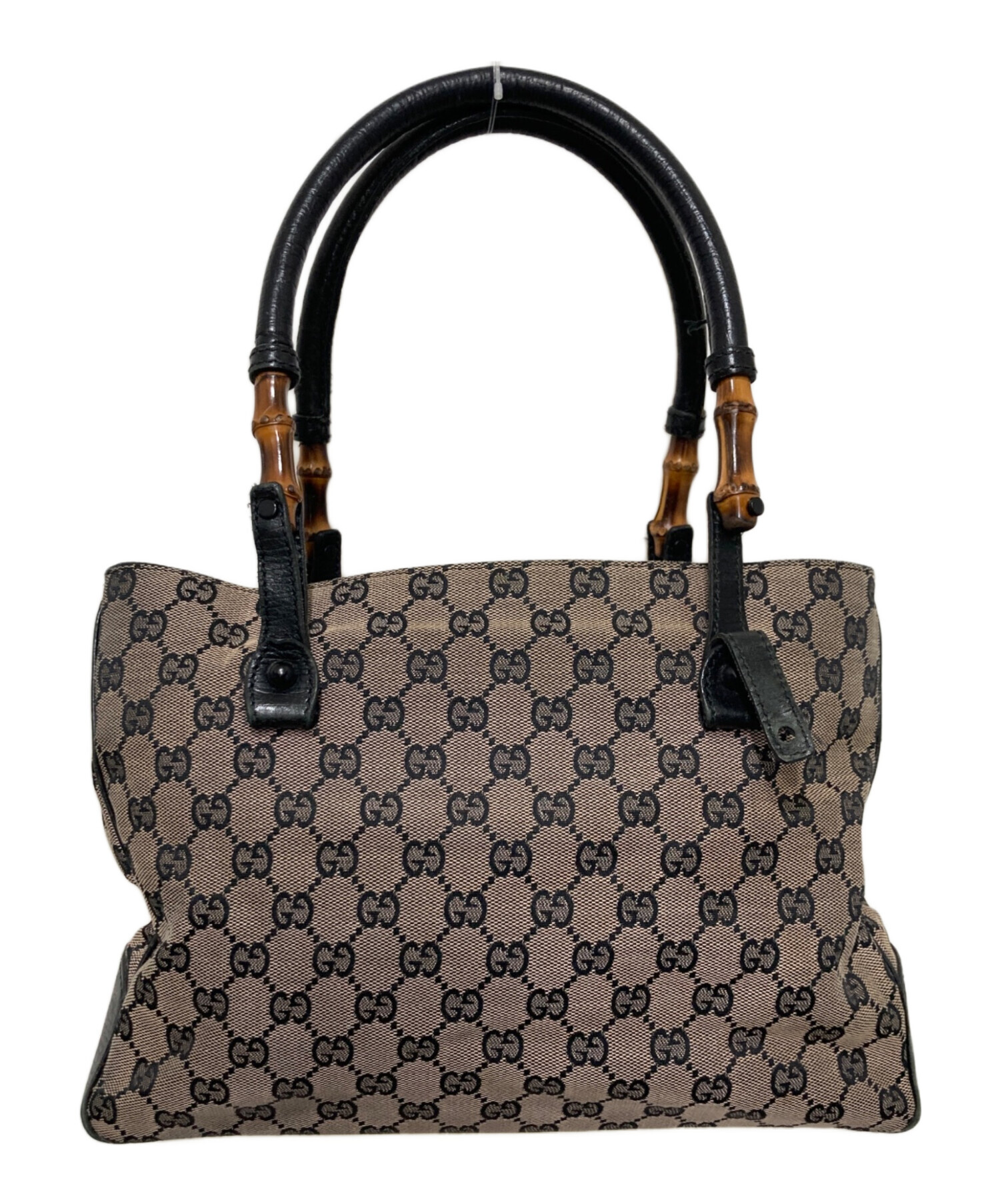 中古・古着通販】GUCCI (グッチ) GGキャンバスバンブートートバッグ