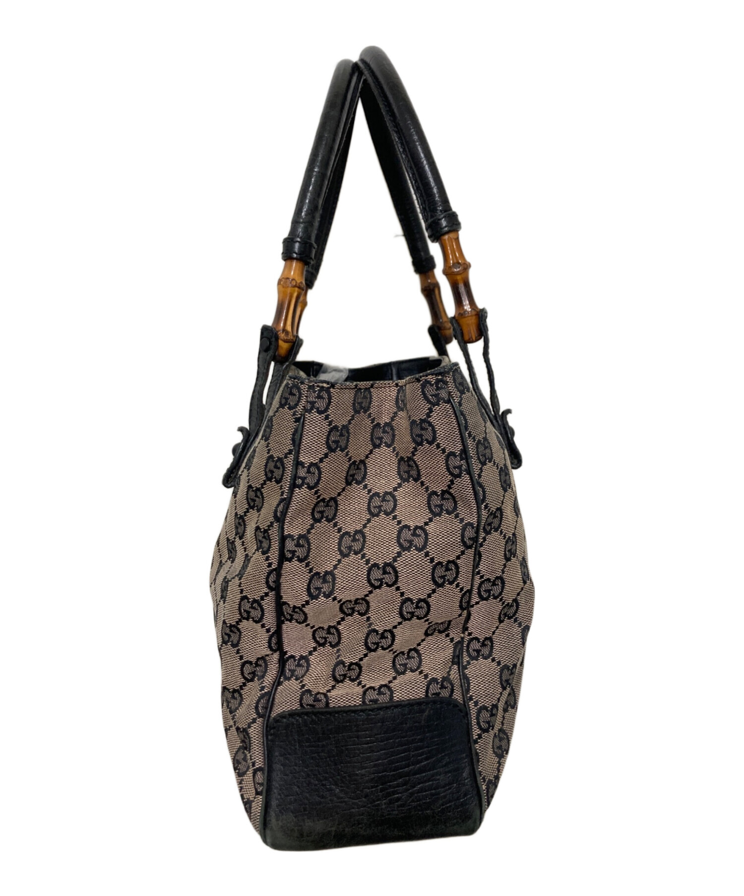 中古・古着通販】GUCCI (グッチ) GGキャンバスバンブートートバッグ