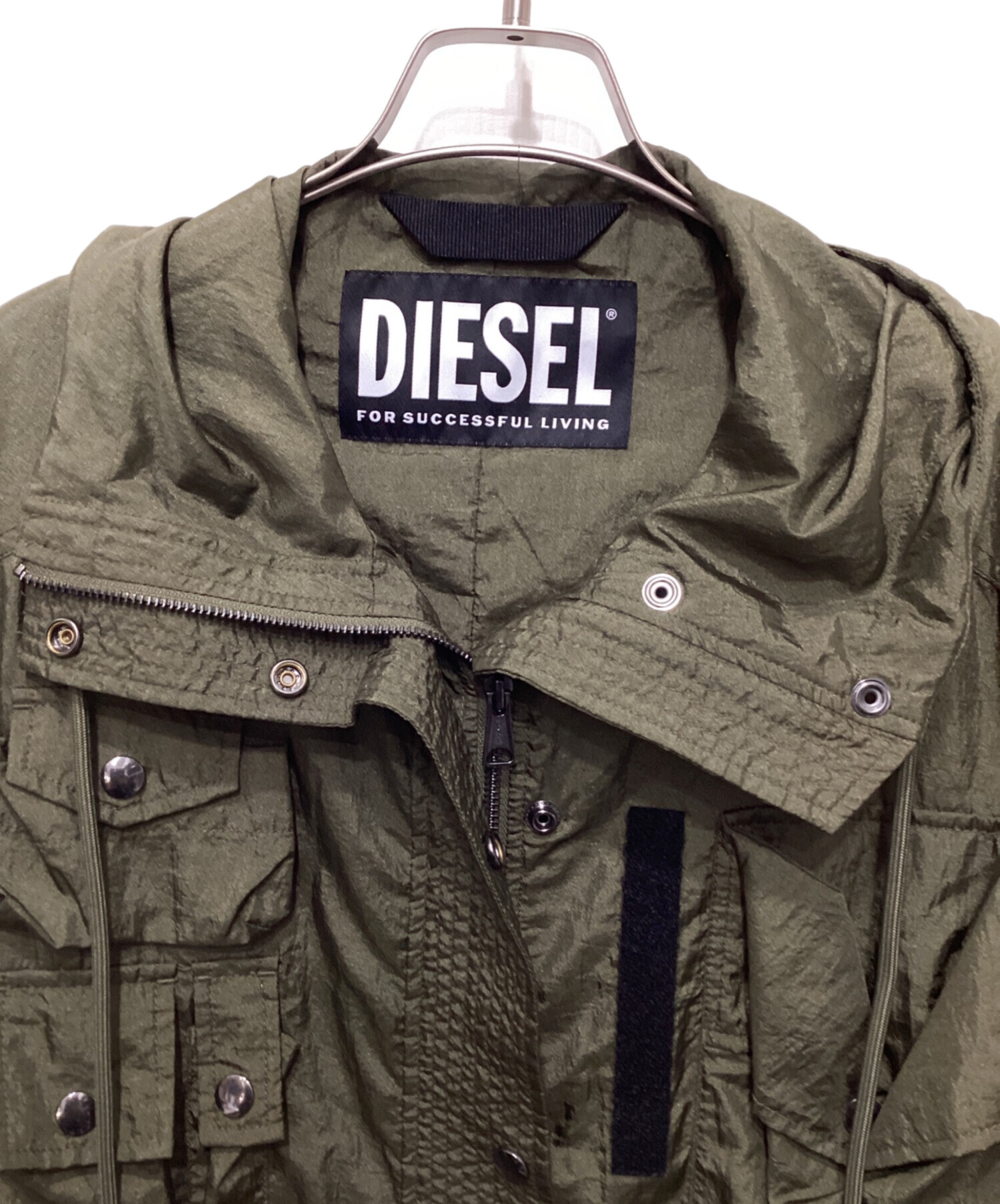 中古・古着通販】DIESEL (ディーゼル) ナイロンモッズコート カーキ
