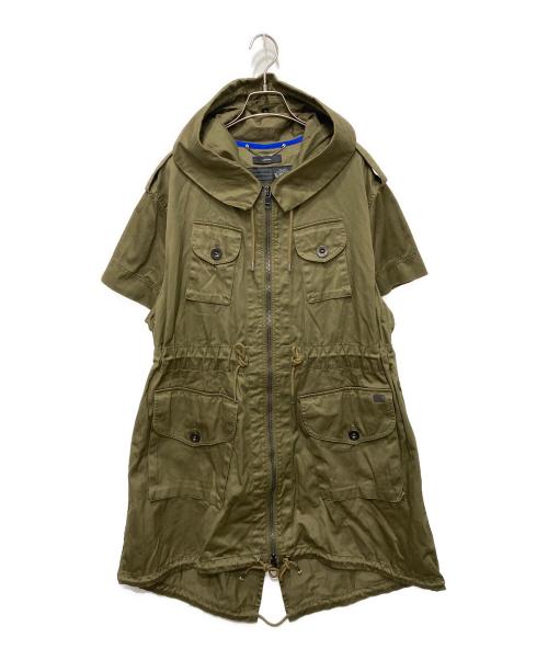 中古・古着通販】DIESEL (ディーゼル) 半袖モッズコート カーキ サイズ
