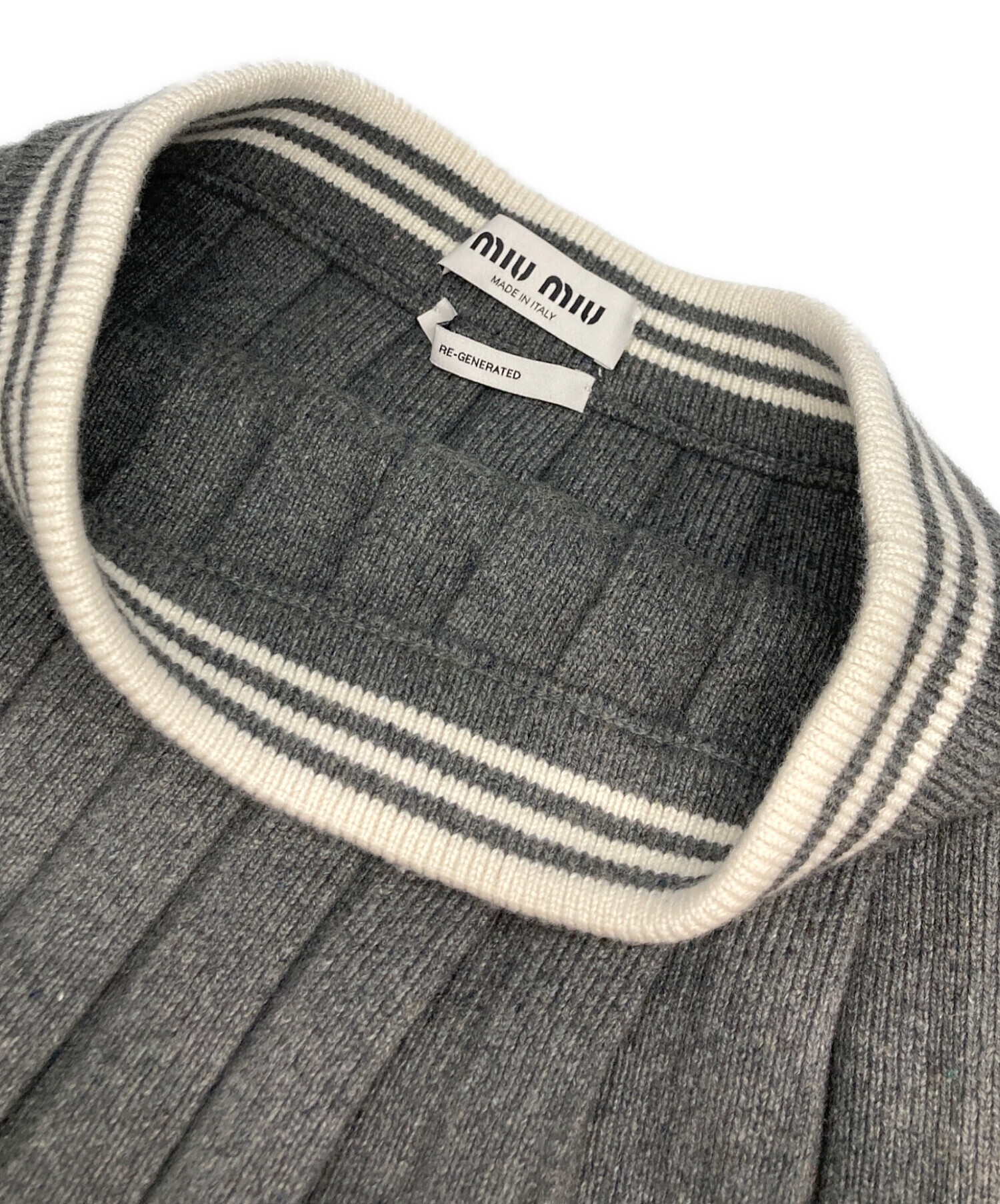 中古・古着通販】MIU MIU (ミュウミュウ) カシミヤウールプリーツ