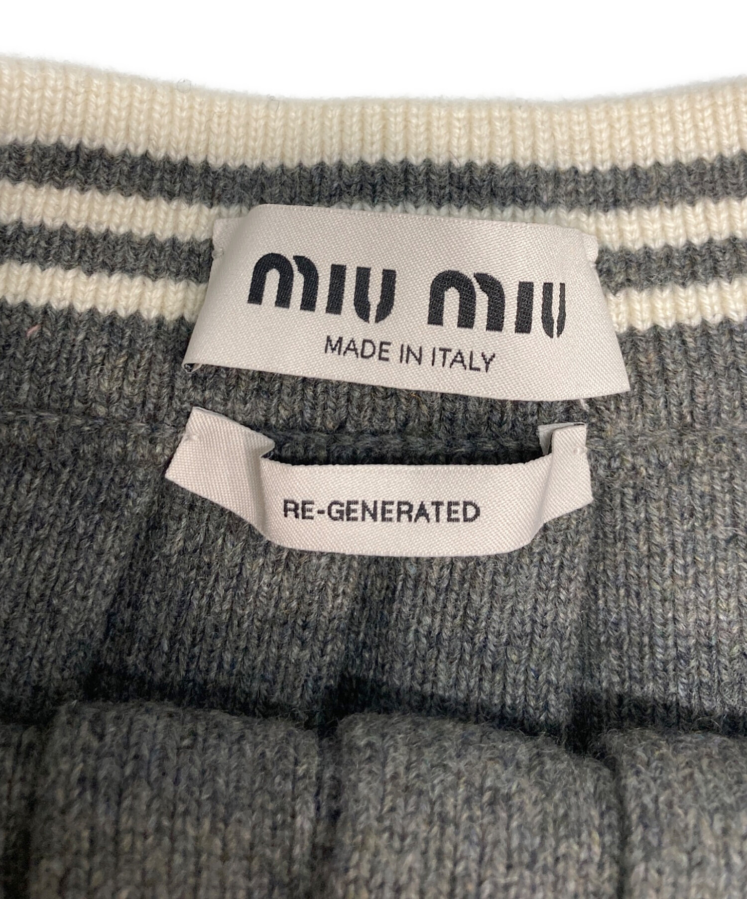 中古・古着通販】MIU MIU (ミュウミュウ) カシミヤウールプリーツ