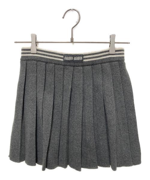 MIU MIU ヴィンテージ ウールスカート 中古・古着通販】MIU MIU (ミュウミュウ) カシミヤウールプリーツ