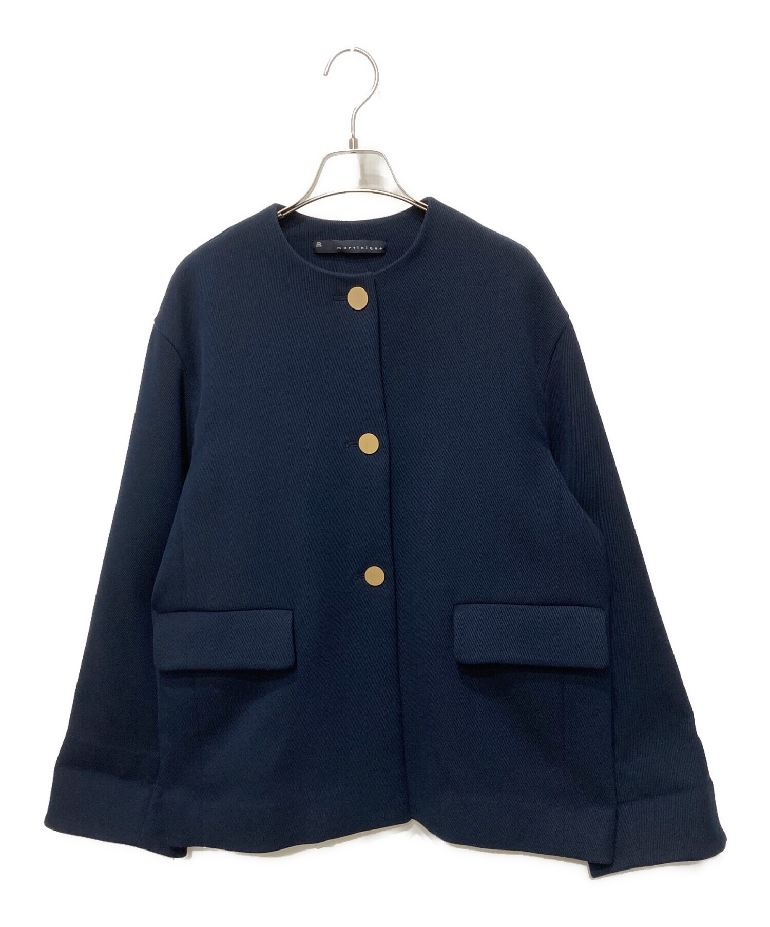 中古・古着通販】martinique (マルティニーク) 金釦ノーカラー